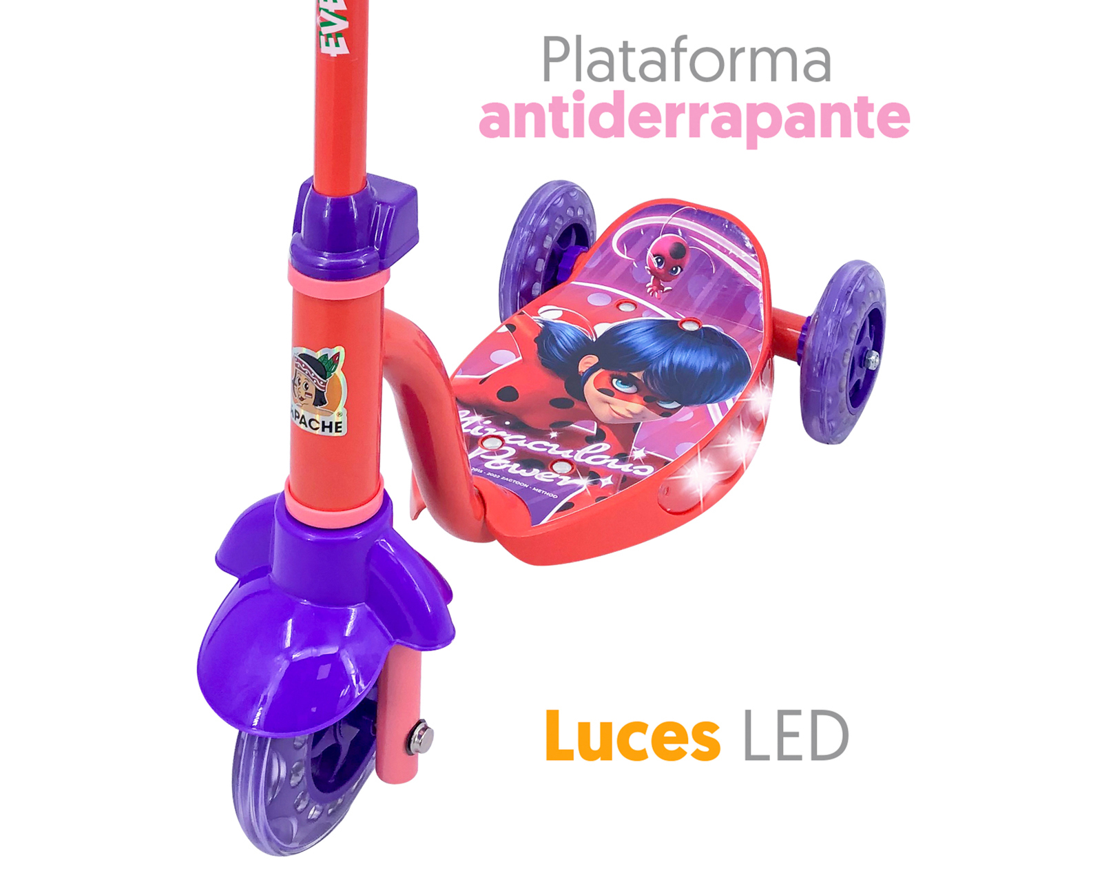 Foto 5 | Foto 5 | Scooter para Niña Apache Ladybug con Luces