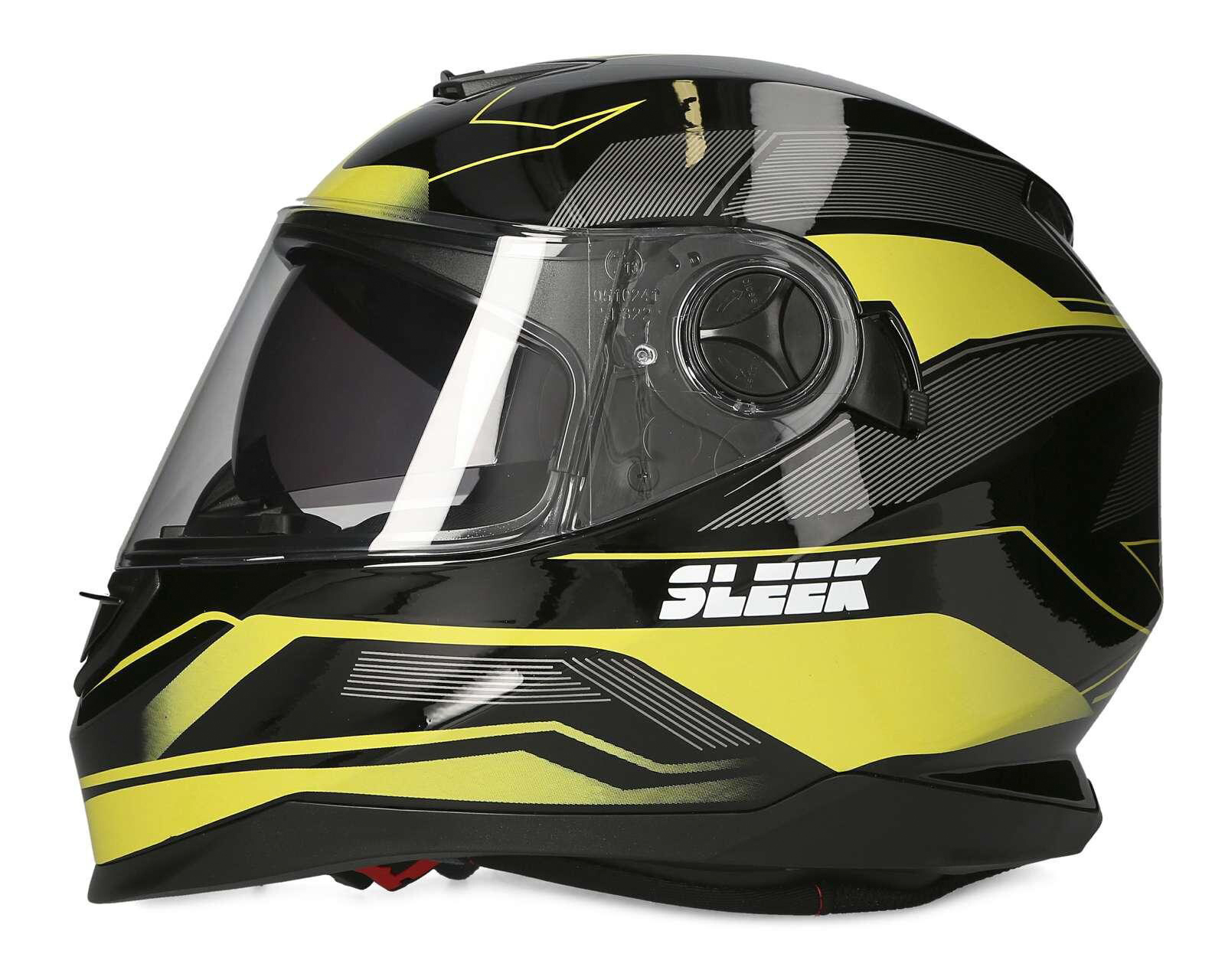 Foto 3 pulgar | Foto 2 | Casco para Motociclista Sleek Mediano Doble Visor Amarillo