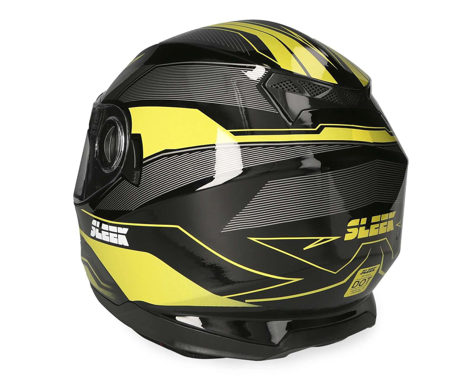 Foto 3 | Foto 3 | Casco para Motociclista Sleek Mediano Doble Visor Amarillo