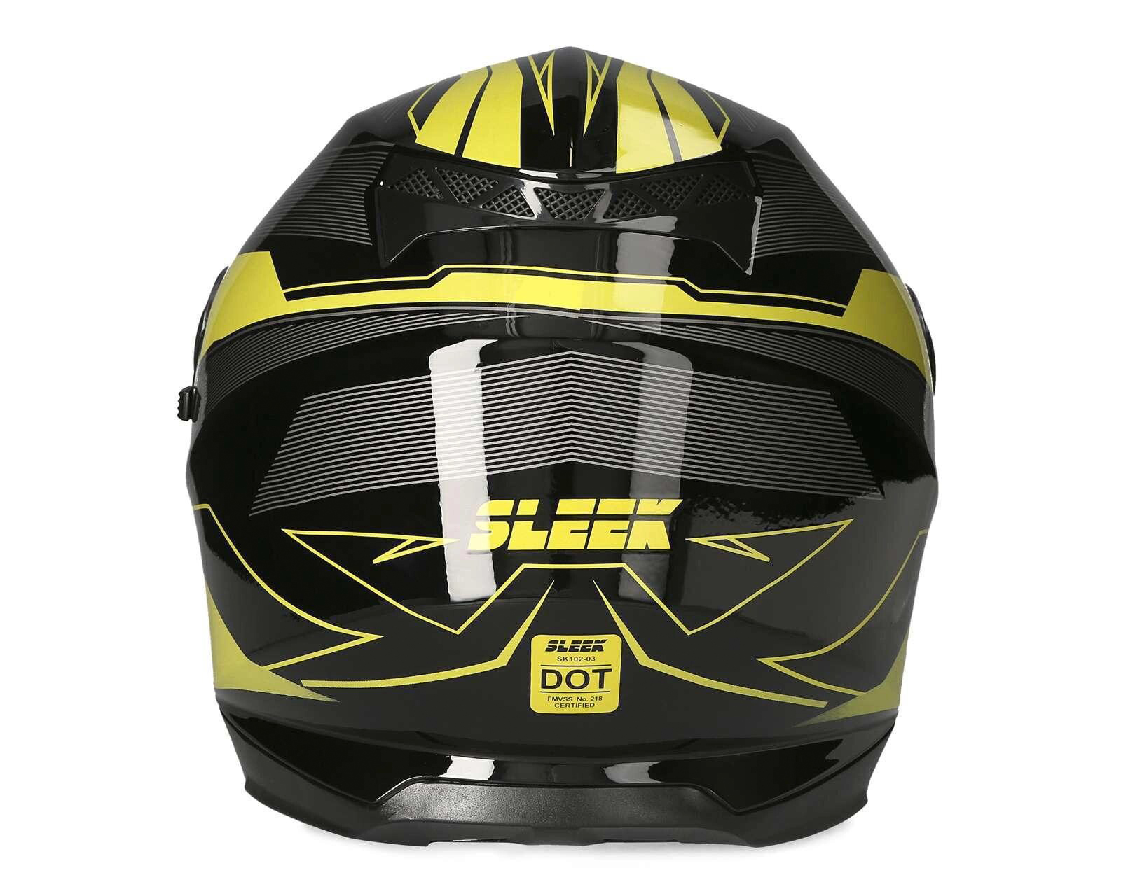 Foto 5 | Foto 5 | Casco para Motociclista Sleek Mediano Doble Visor Amarillo
