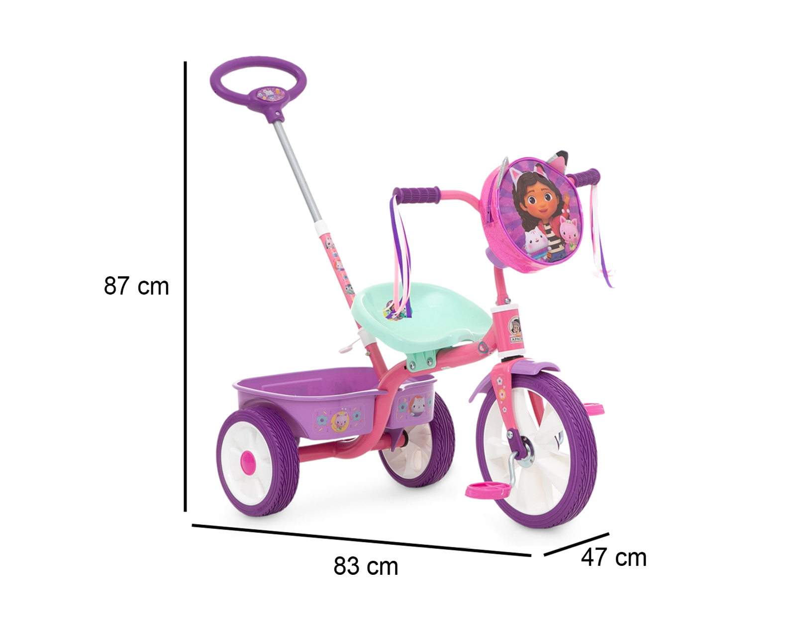 Foto 6 | Foto 6 | Triciclo Apache Gabby's DollHouse Multicolor