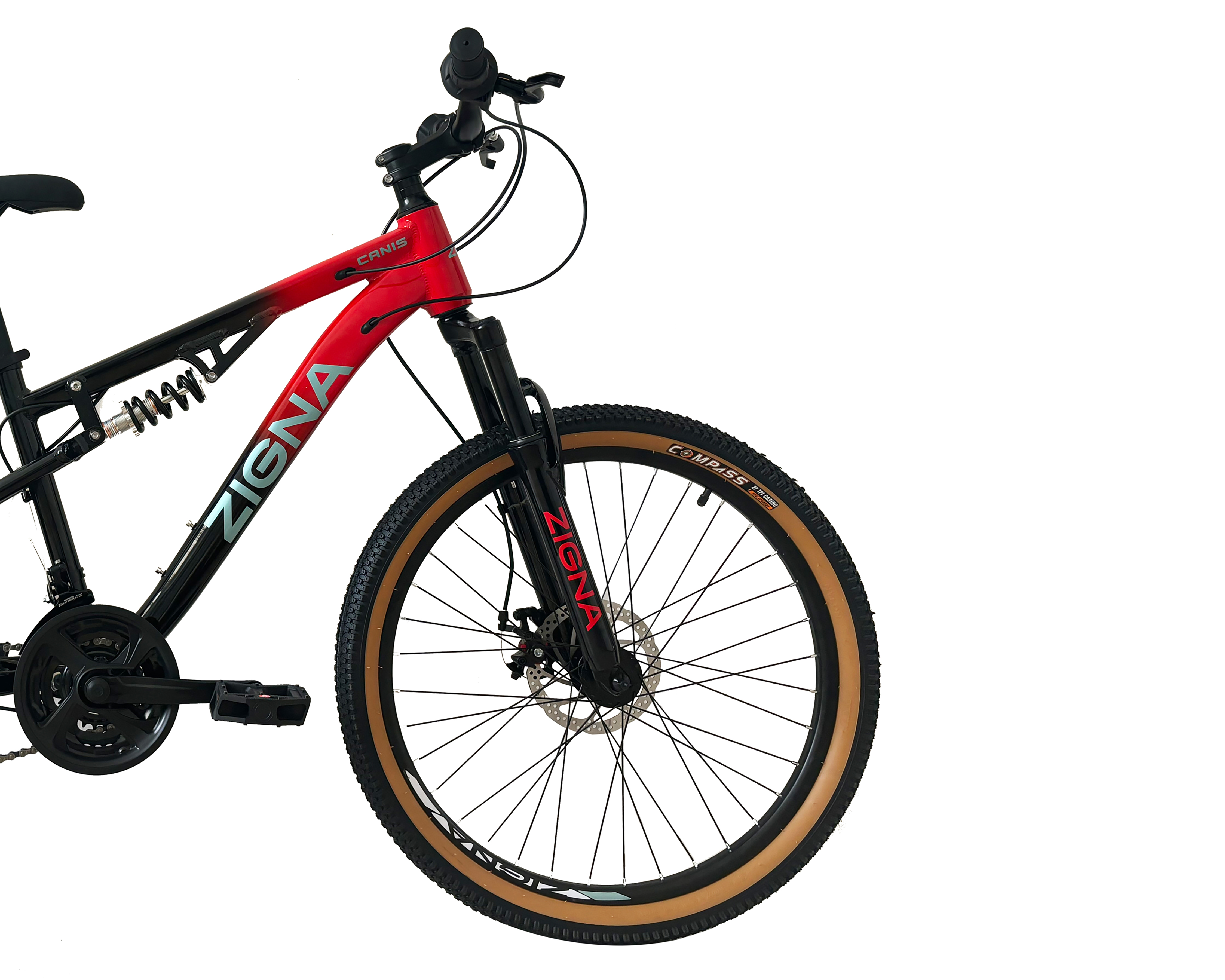 Foto 4 pulgar | Foto 3 | Bicicleta de Montaña Zigna Canis Rodada 24 Negro-Rojo