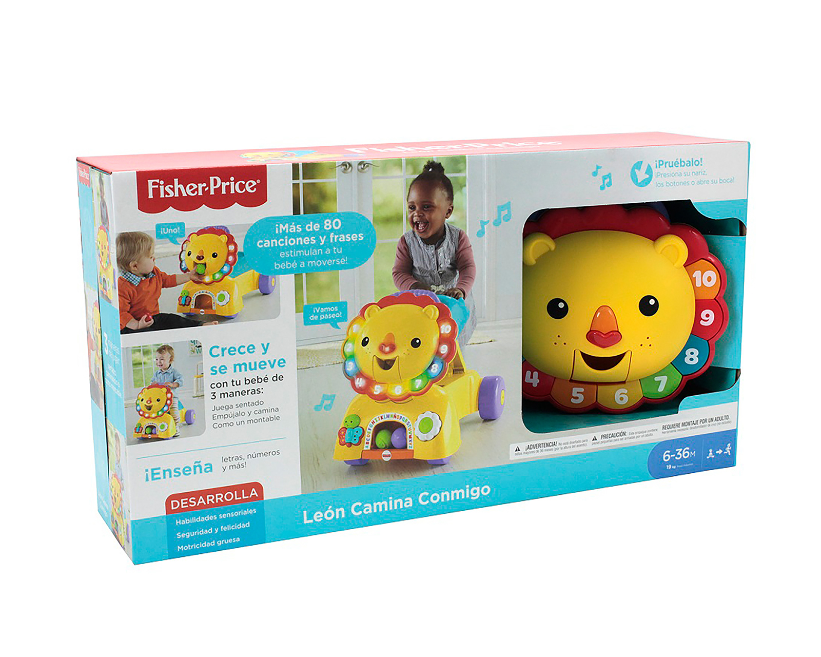 Foto 2 | Foto 2 | Correpasillo Fisher Price León Camina Conmigo Amarillo