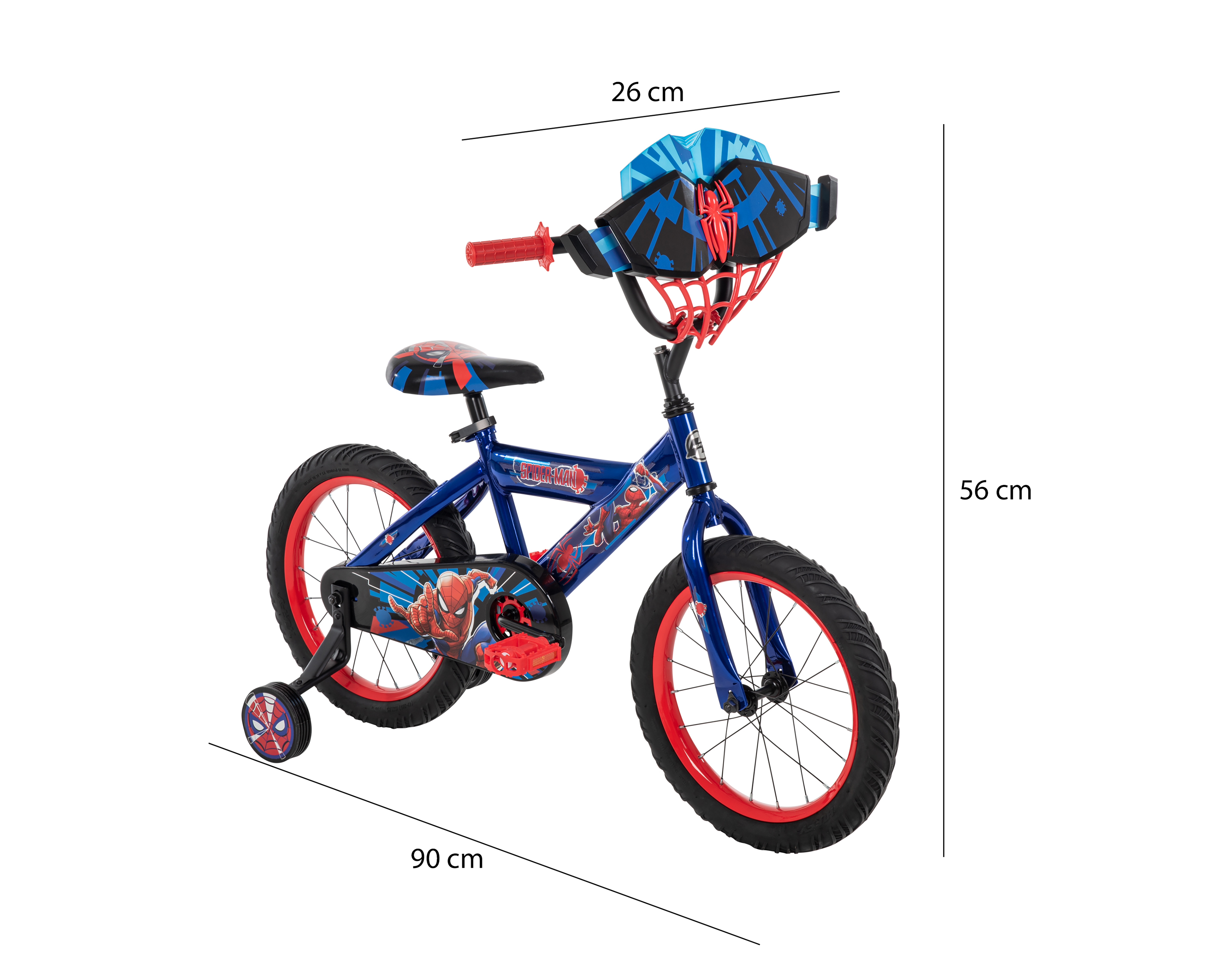 Foto 7 pulgar | Foto 6 | Bicicleta Infantil Huffy Spider-Man Rodada 16 Azul