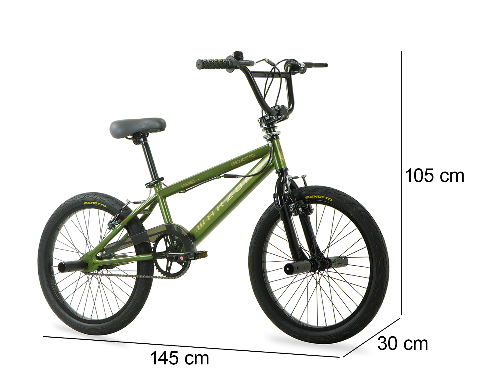 Foto 4 | Foto 4 | Bicicleta Infantil Benotto Warzone 20 Verde