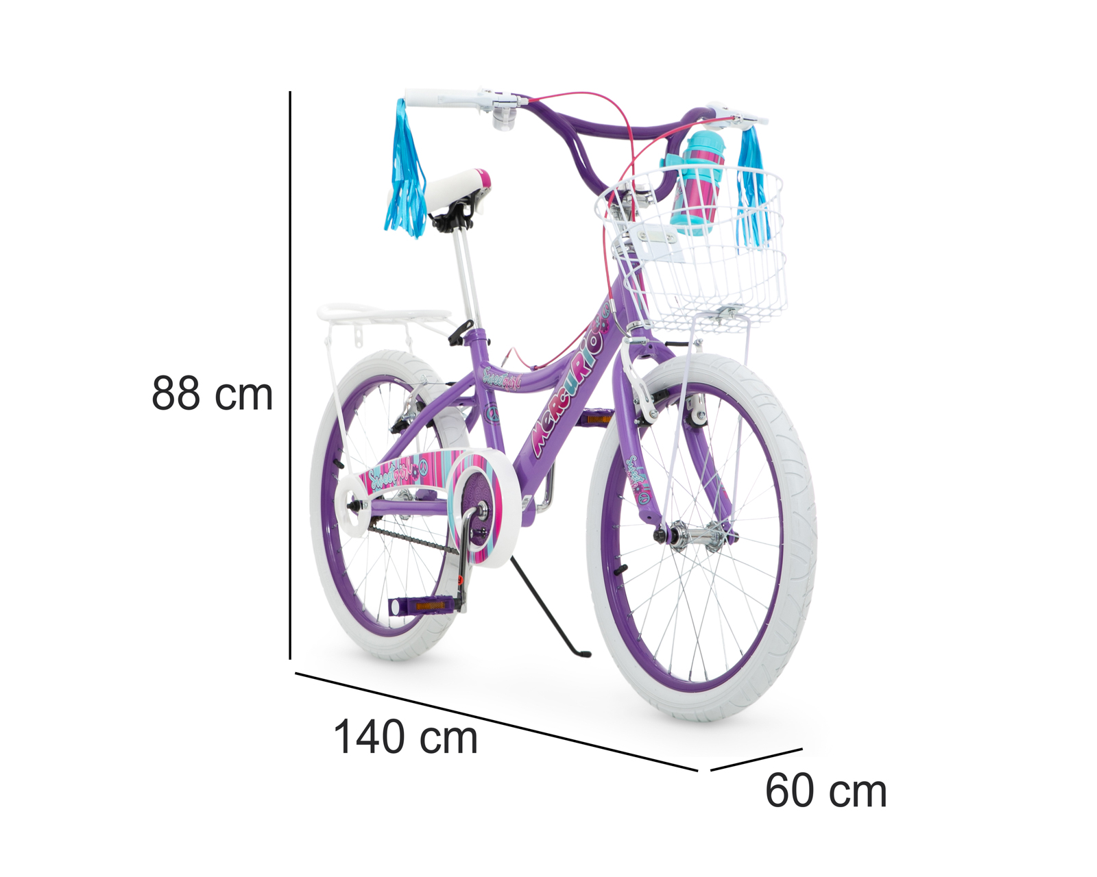 Foto 7 pulgar | Foto 7 | Bicicleta Infantil Mercurio Sweetgirl Rodada 20 Lila