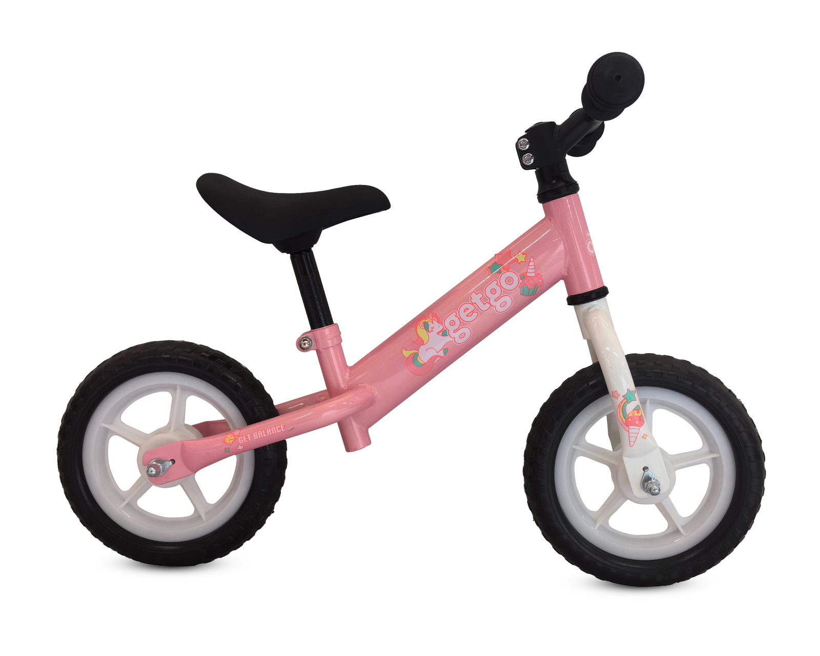 Foto 3 pulgar | Foto 2 | Bicicleta Infantil Getgo Balance Girl Rodada 12 Rosa