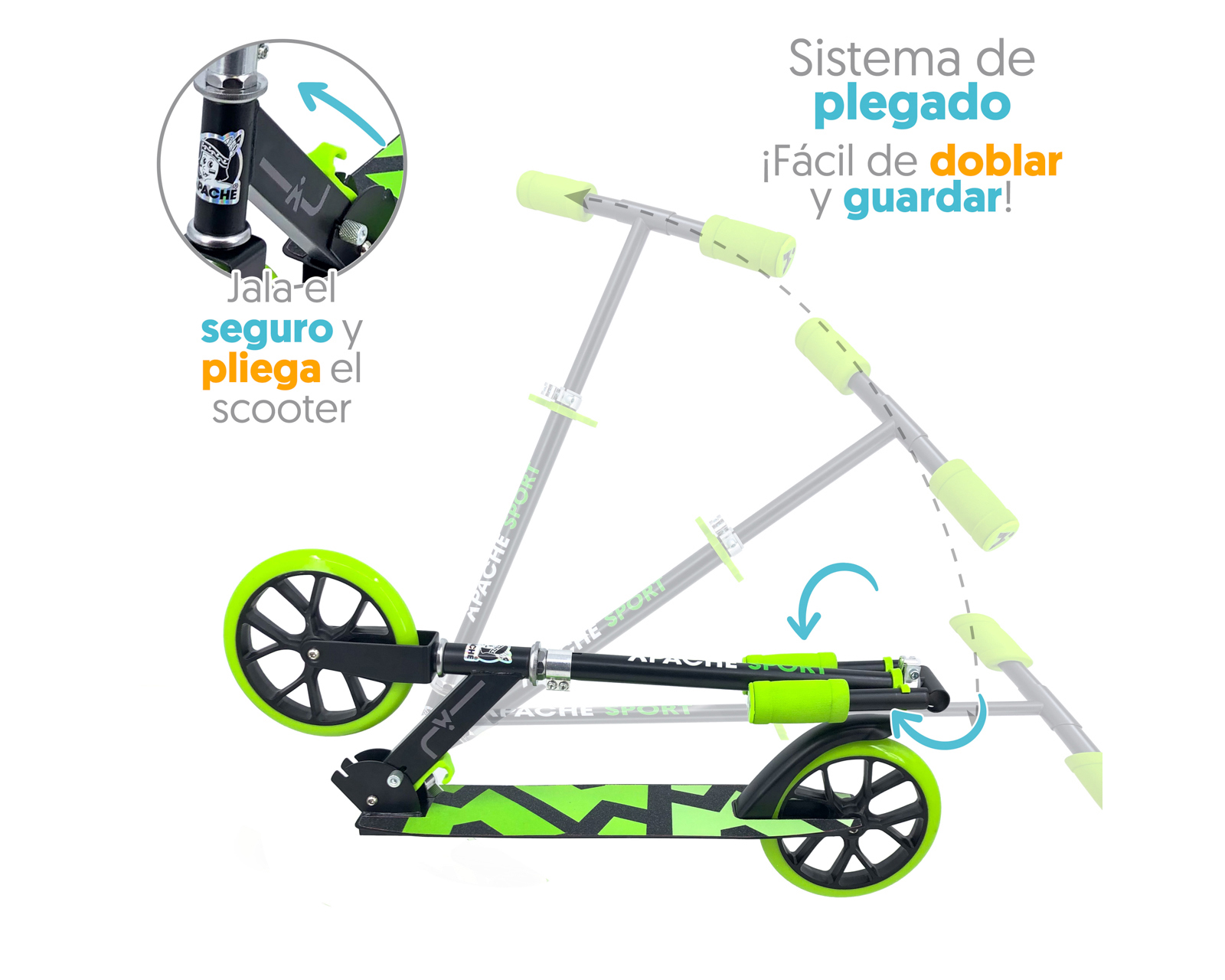 Foto 5 pulgar | Foto 4 | Scooter para Niño Apache Plegable