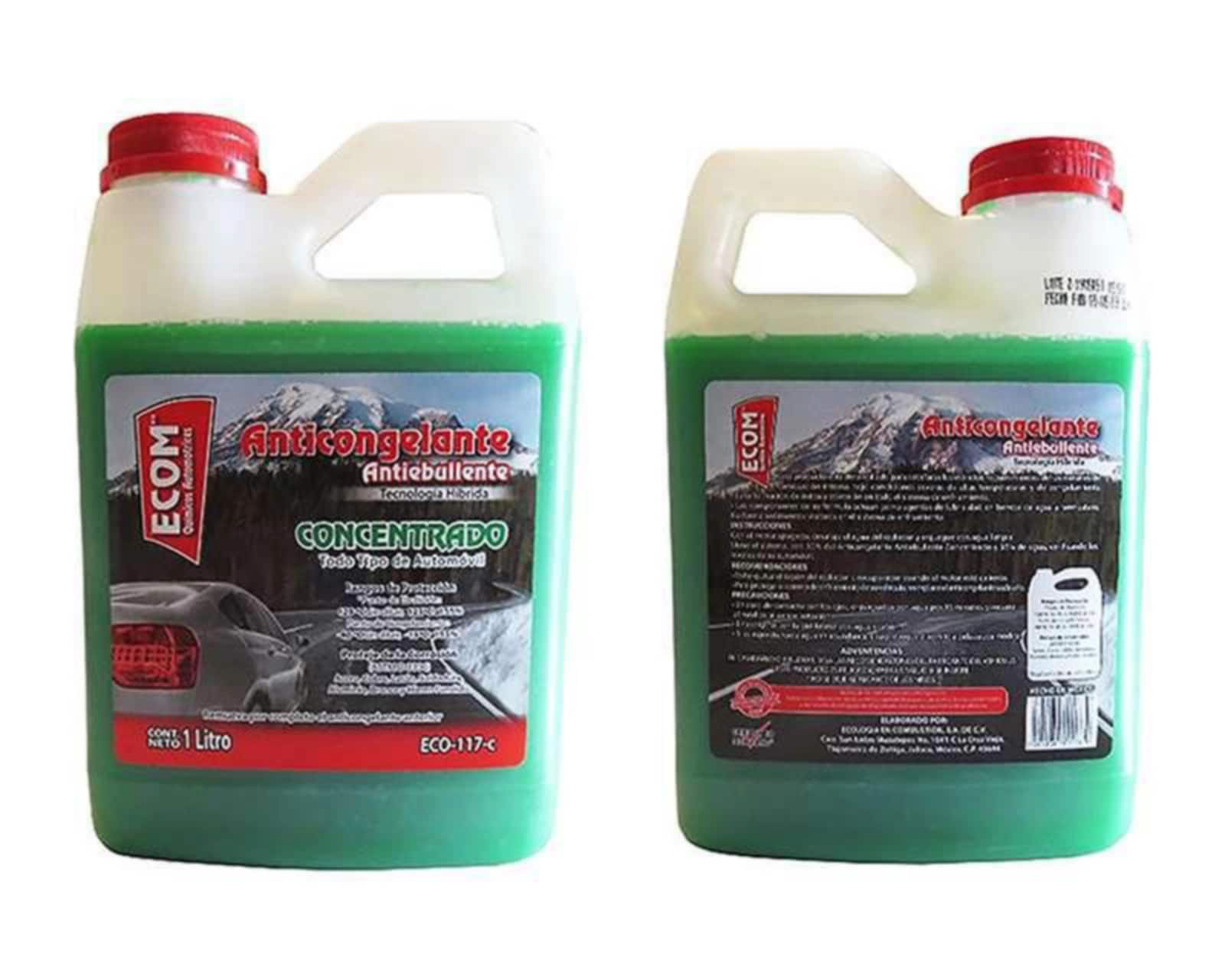 Anticongelante ECOM color Verde Concentrado de 1 L