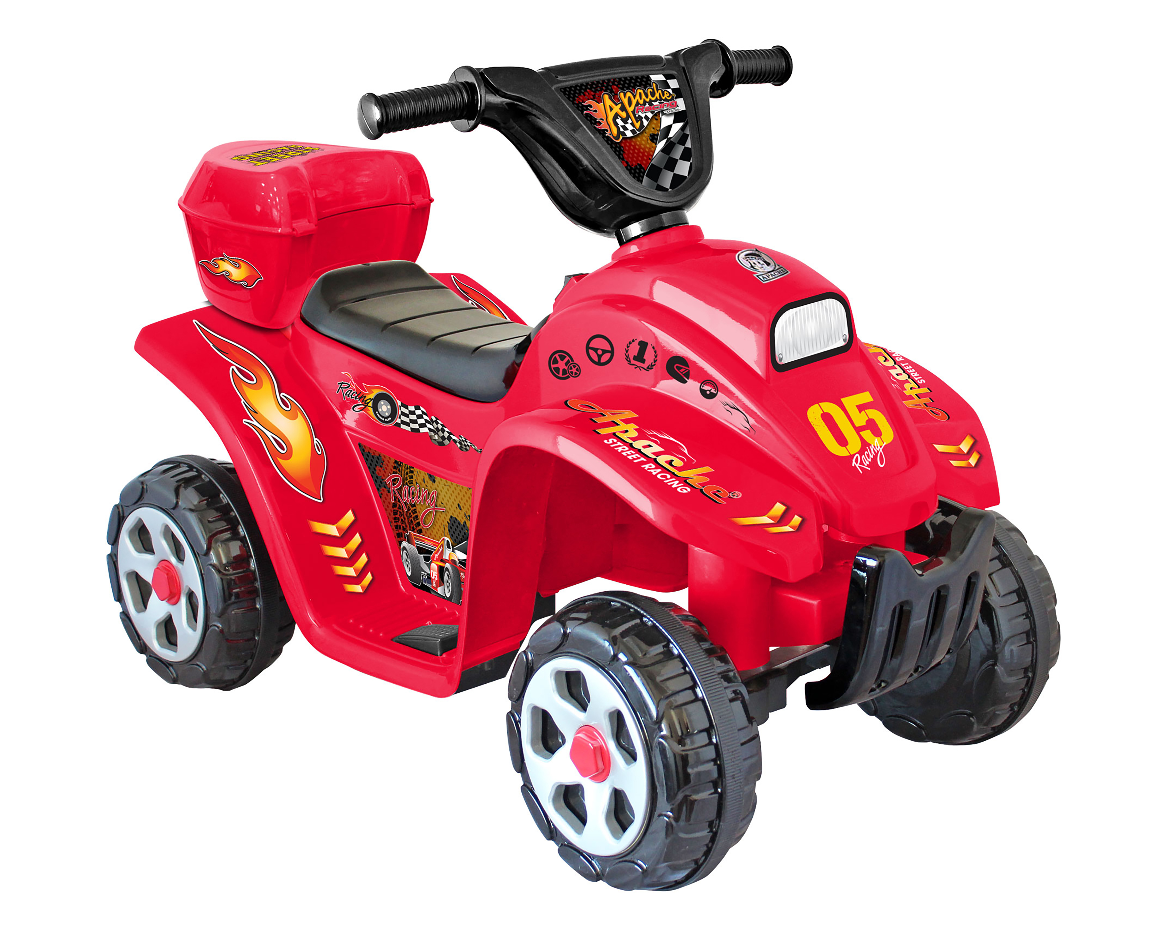 Foto 3 pulgar | Foto 2 | Montable Eléctrico Apache Racing Rojo