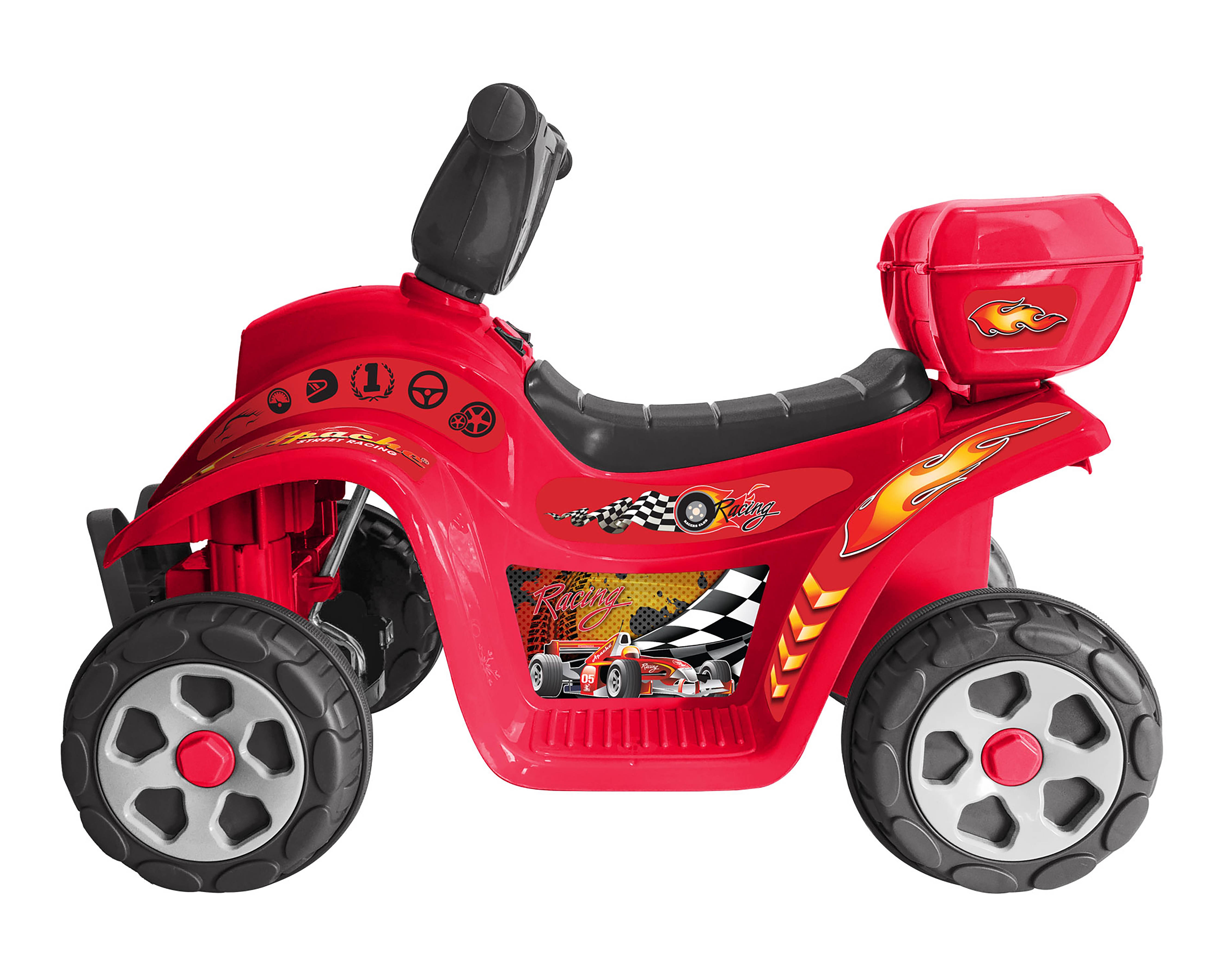 Foto 4 pulgar | Foto 3 | Montable Eléctrico Apache Racing Rojo