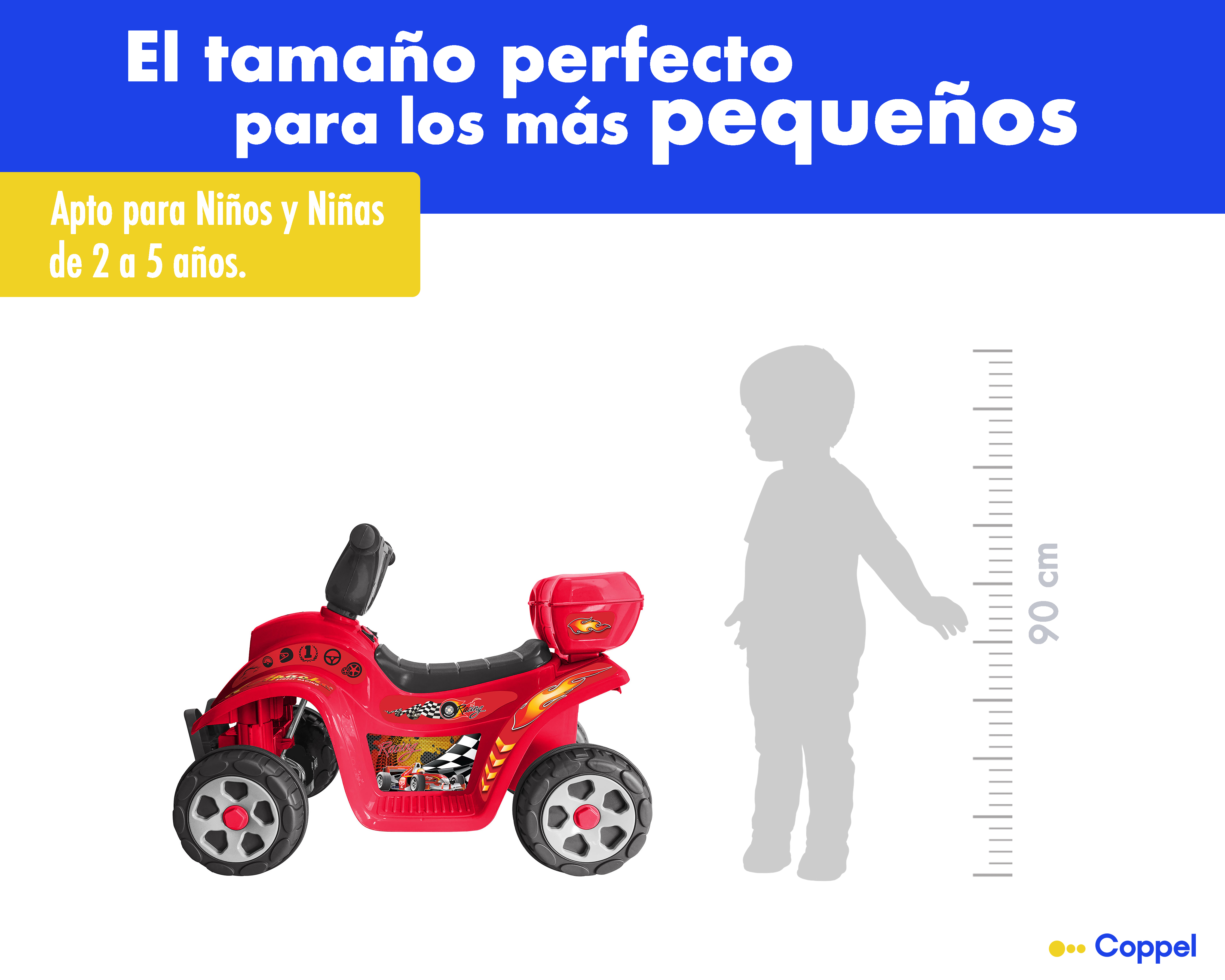 Foto 6 pulgar | Foto 5 | Montable Eléctrico Apache Racing Rojo