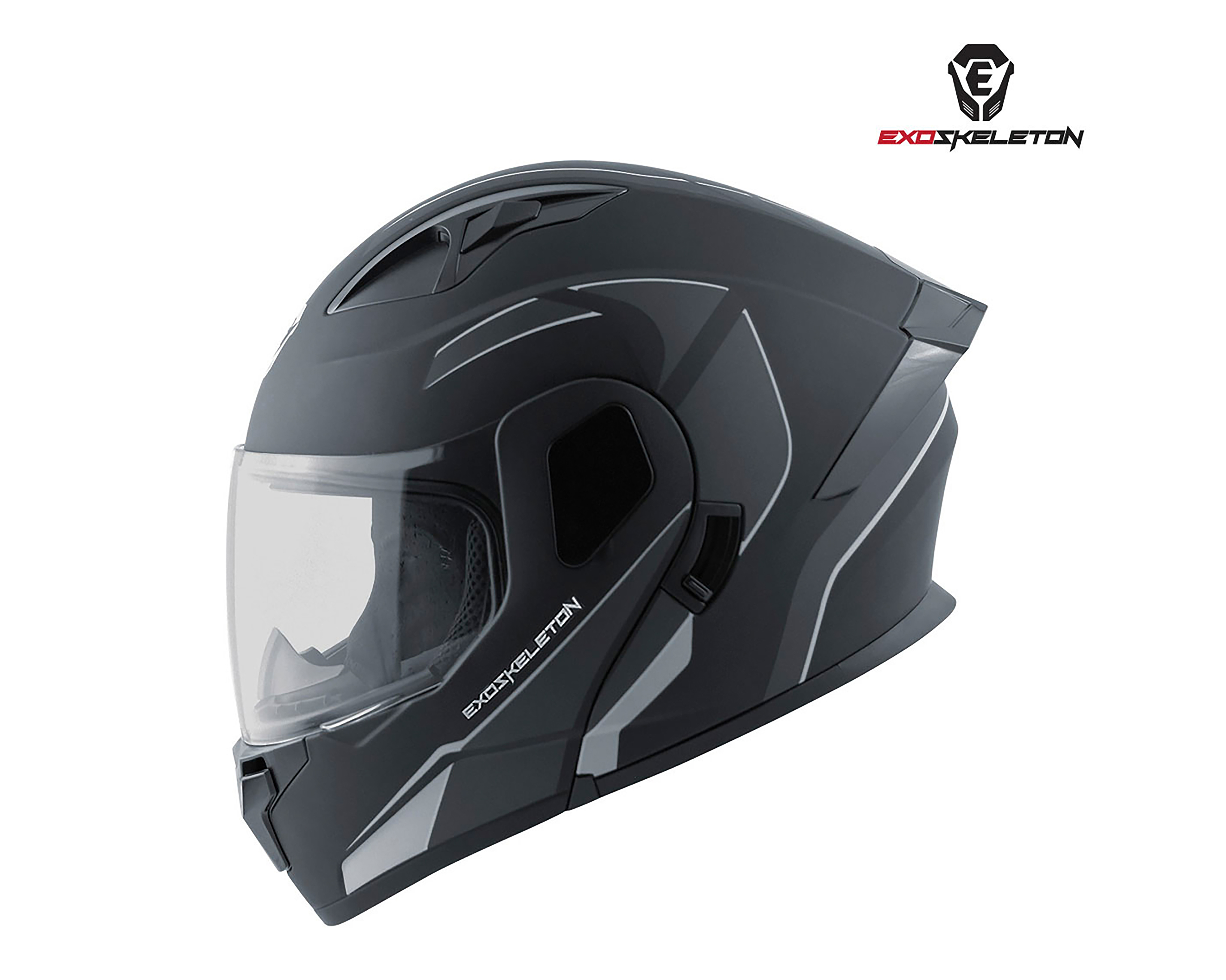 Foto 3 pulgar | Foto 2 | Casco para Motociclista Exoskeleton Extragrande Negro Ajustable