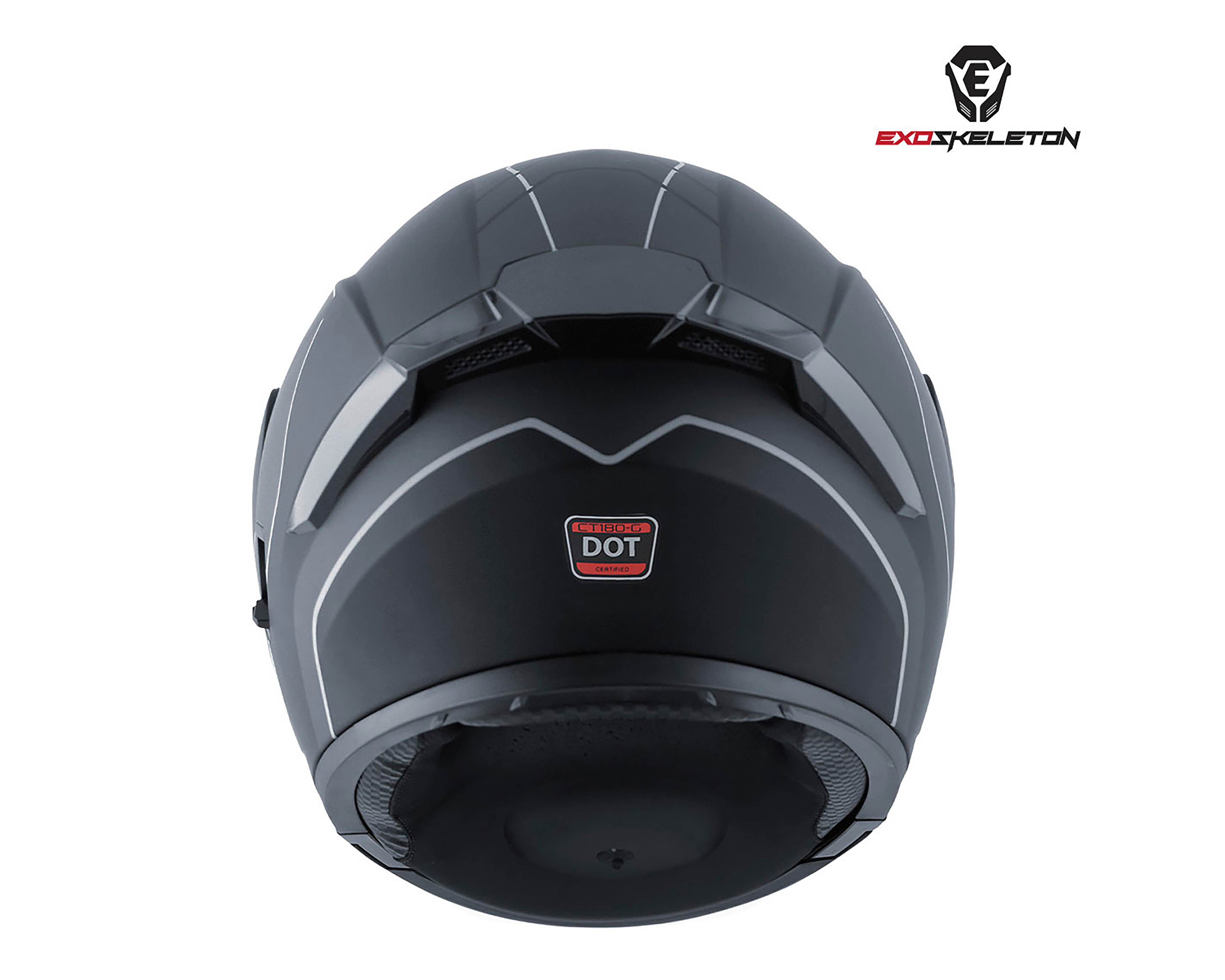 Foto 4 pulgar | Foto 3 | Casco para Motociclista Exoskeleton Extragrande Negro Ajustable