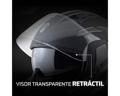Foto 7 | Foto 7 | Casco para Motociclista Exoskeleton Extragrande Negro Ajustable