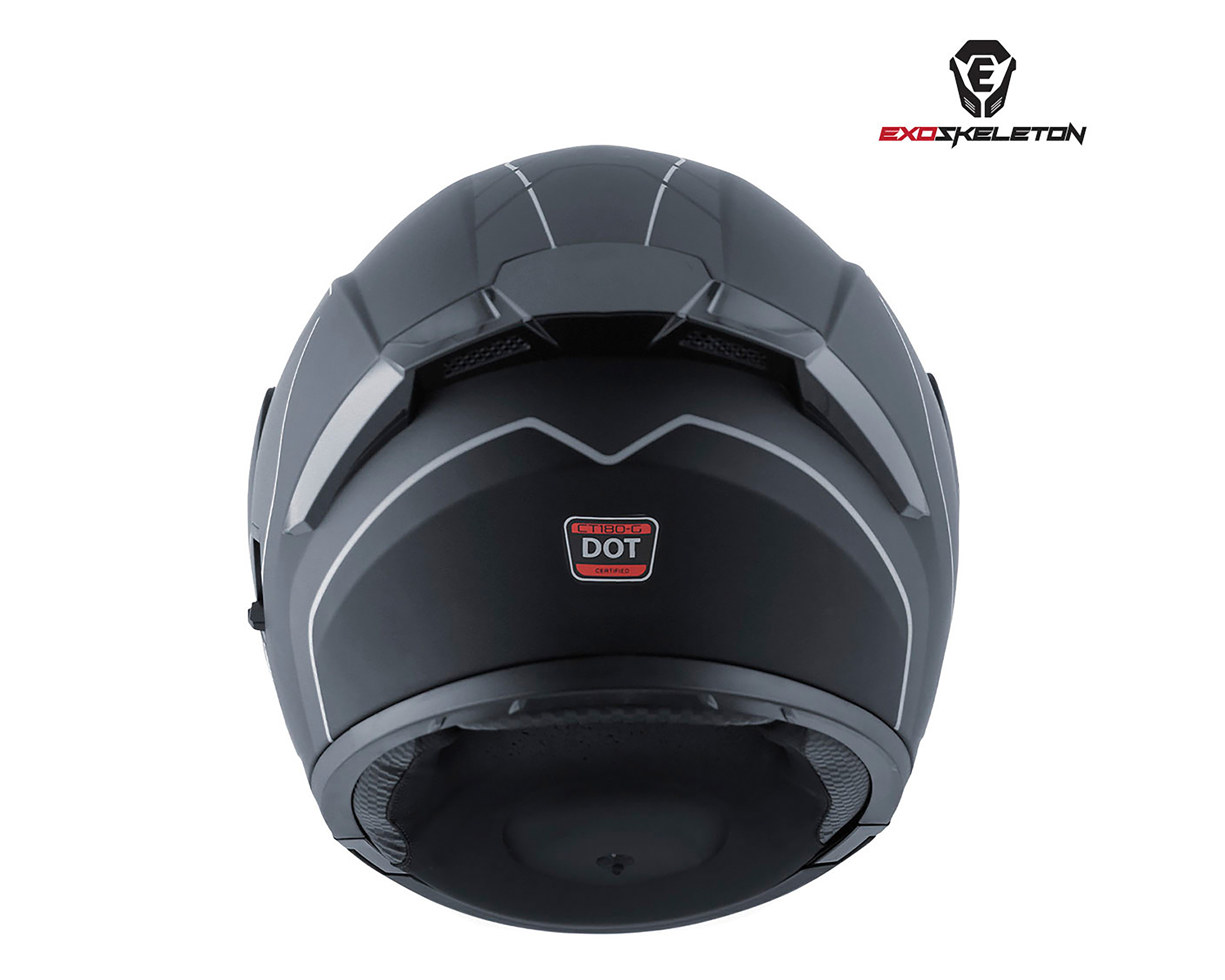 Foto 3 | Foto 3 | Casco para Motociclista Exoskeleton Grande Negro Ajustable