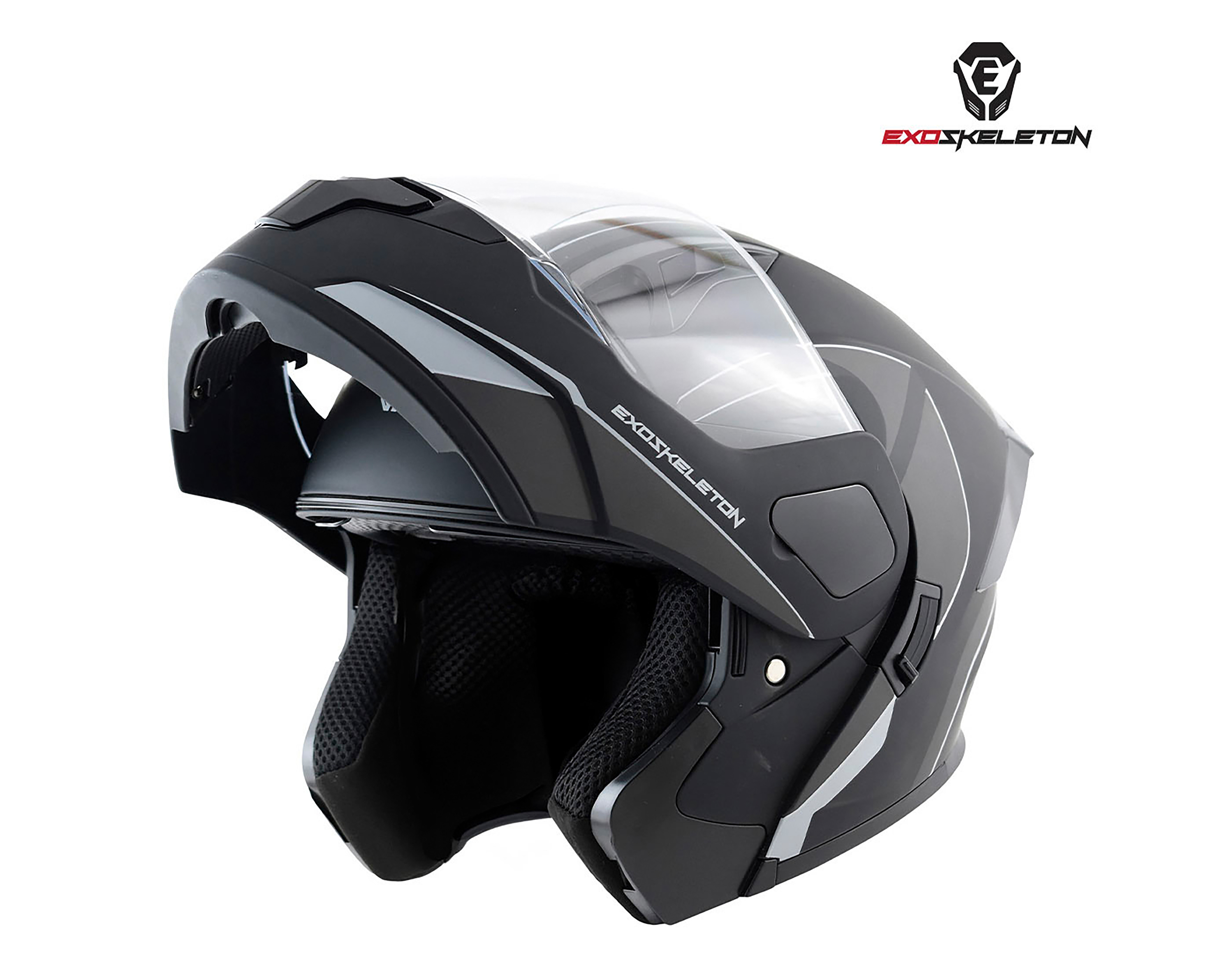 Foto 5 pulgar | Foto 4 | Casco para Motociclista Exoskeleton Grande Negro Ajustable