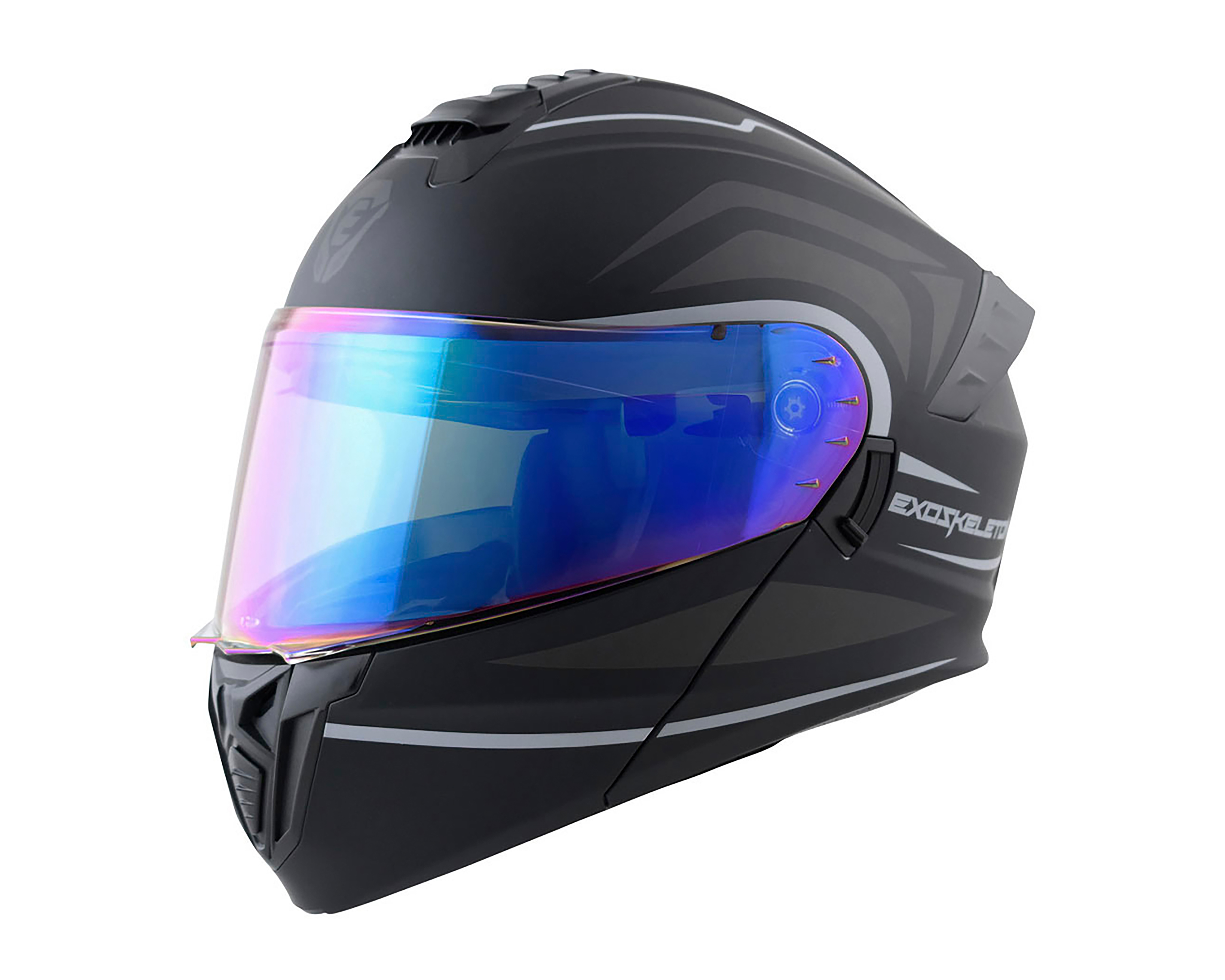 Foto 2 pulgar | Foto 1 | Casco para Motociclista Exoskeleton Extragrande Negro