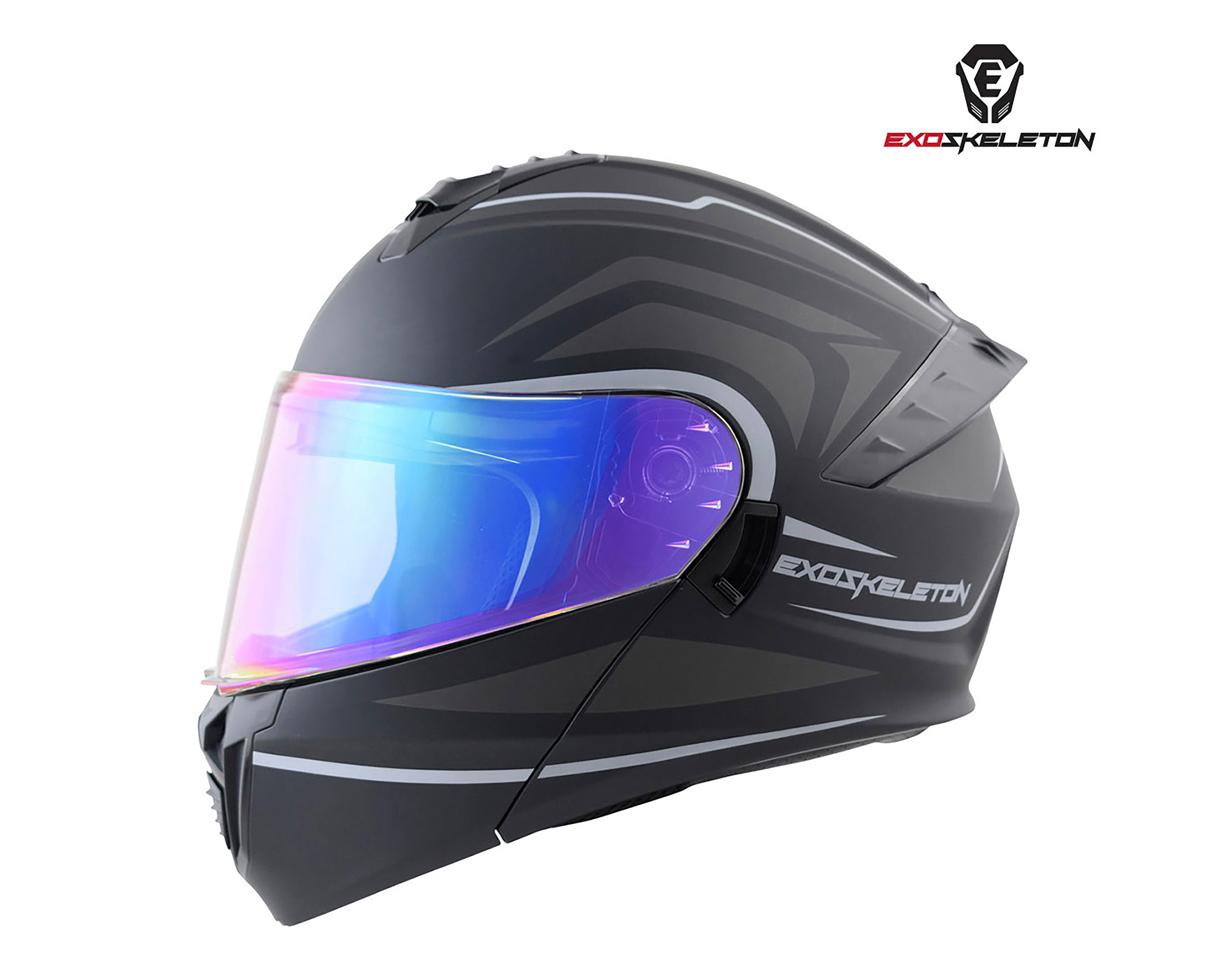 Foto 3 pulgar | Foto 2 | Casco para Motociclista Exoskeleton Extragrande Negro