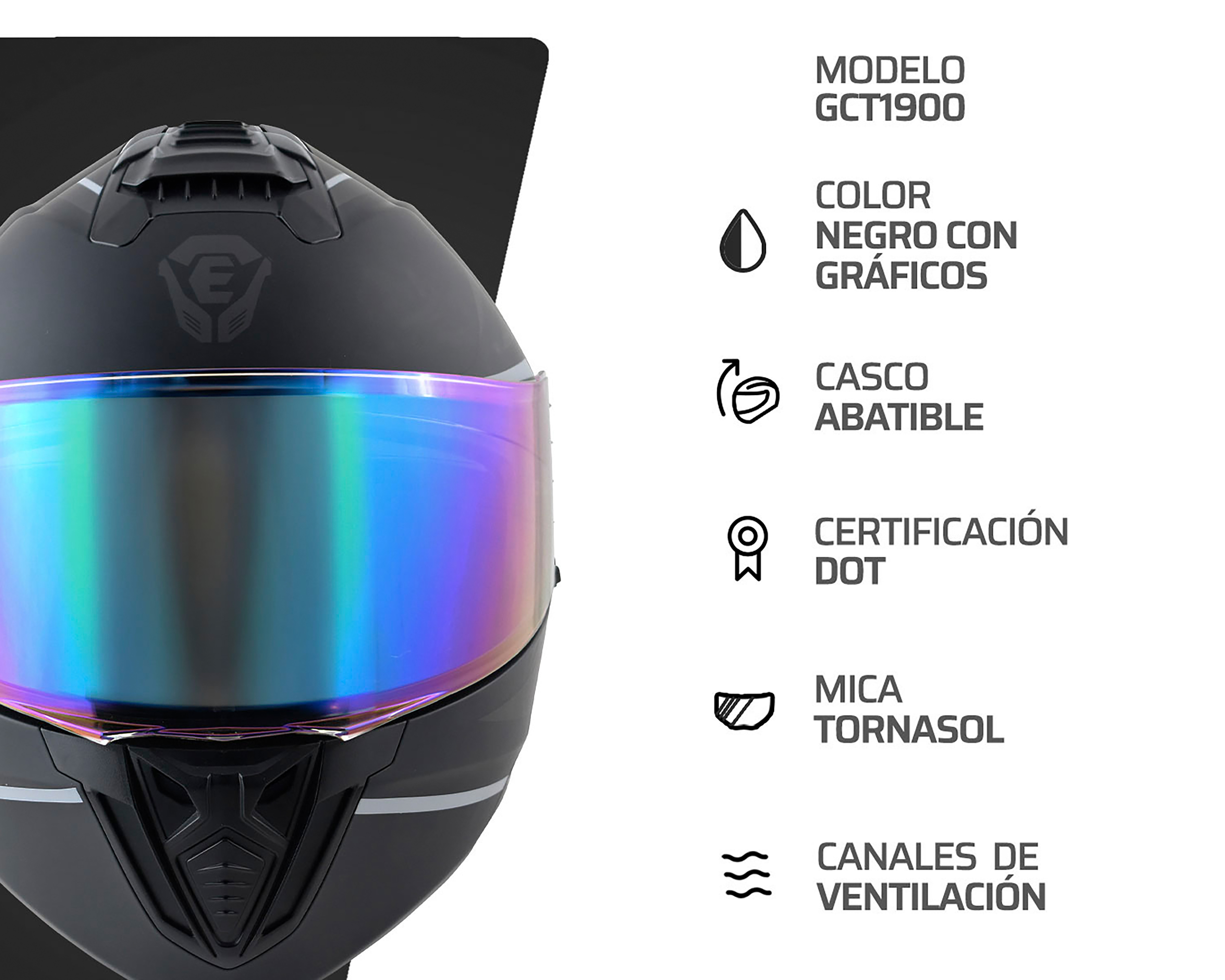 Foto 6 pulgar | Foto 5 | Casco para Motociclista Exoskeleton Extragrande Negro