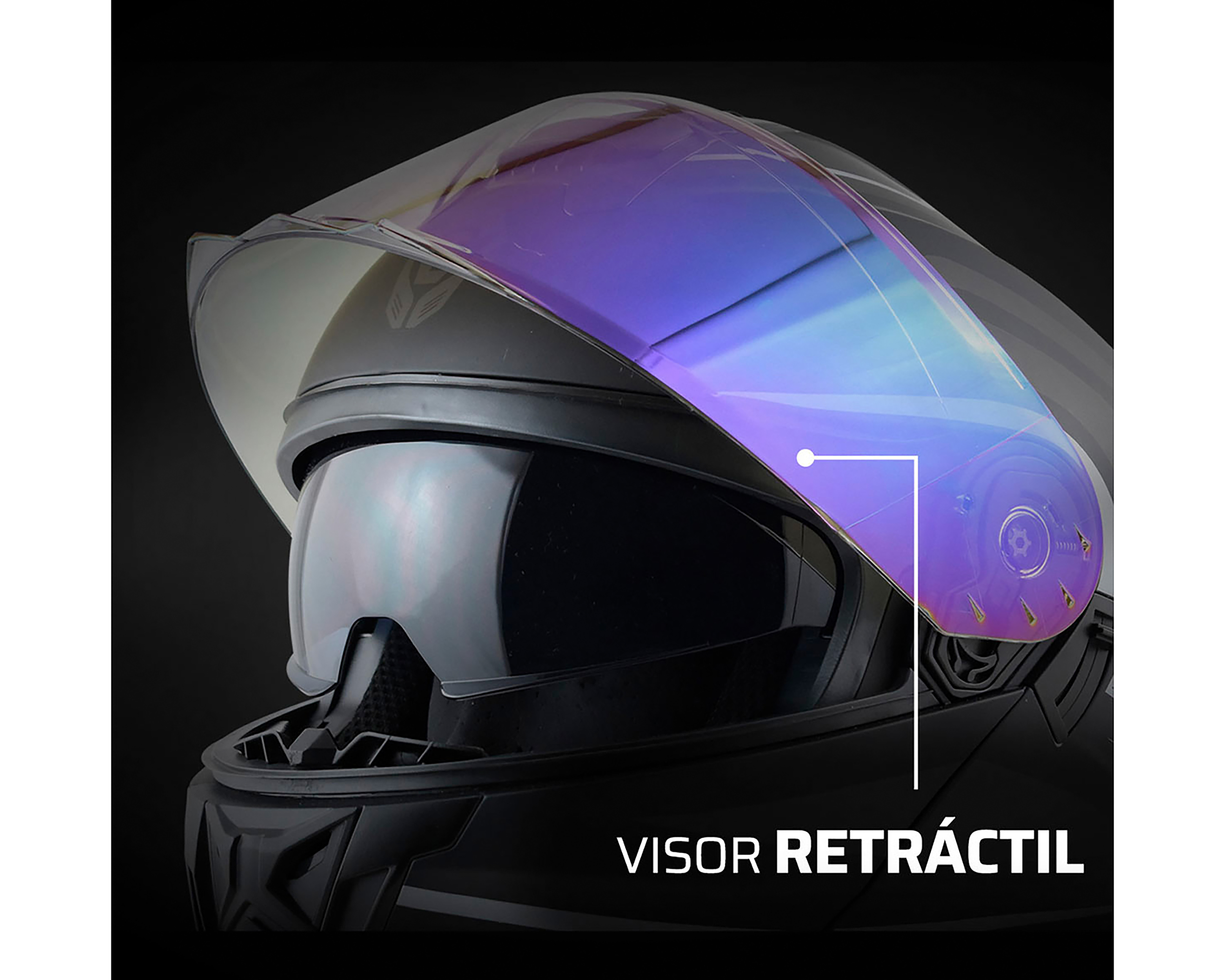 Foto 8 pulgar | Foto 7 | Casco para Motociclista Exoskeleton Extragrande Negro