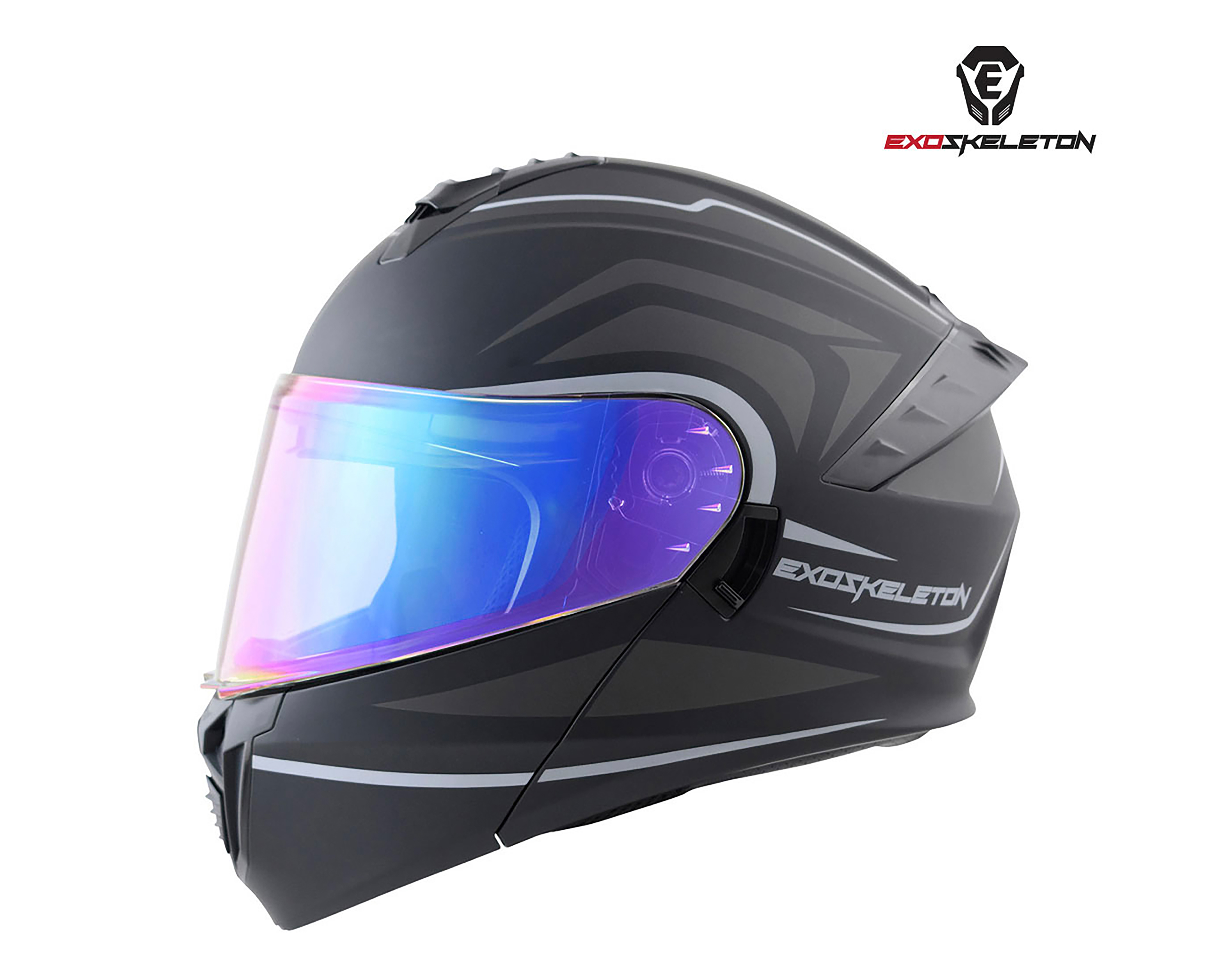 Foto 2 | Foto 2 | Casco para Motociclista Exoskeleton Grande Negro