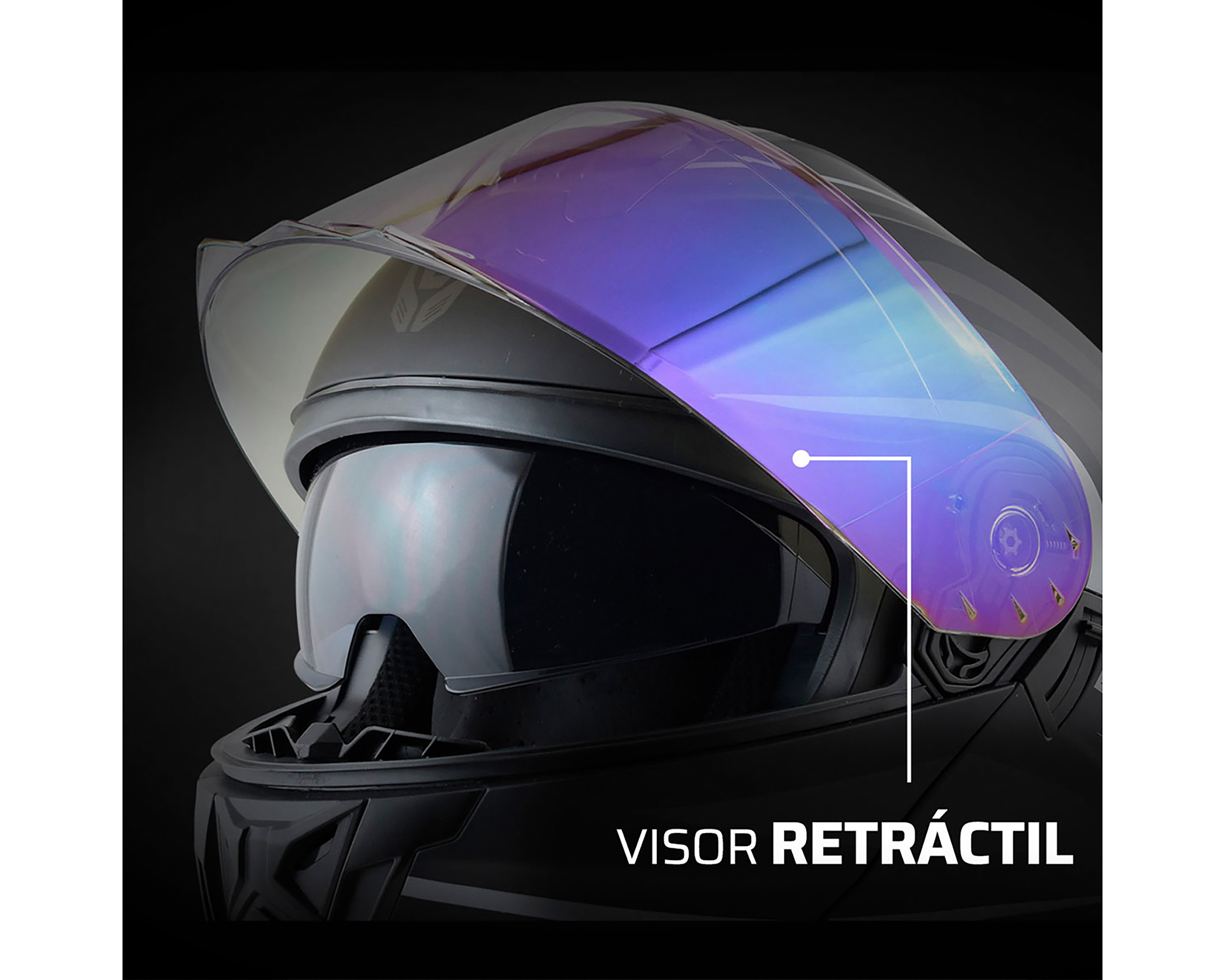 Foto 7 | Foto 7 | Casco para Motociclista Exoskeleton Grande Negro