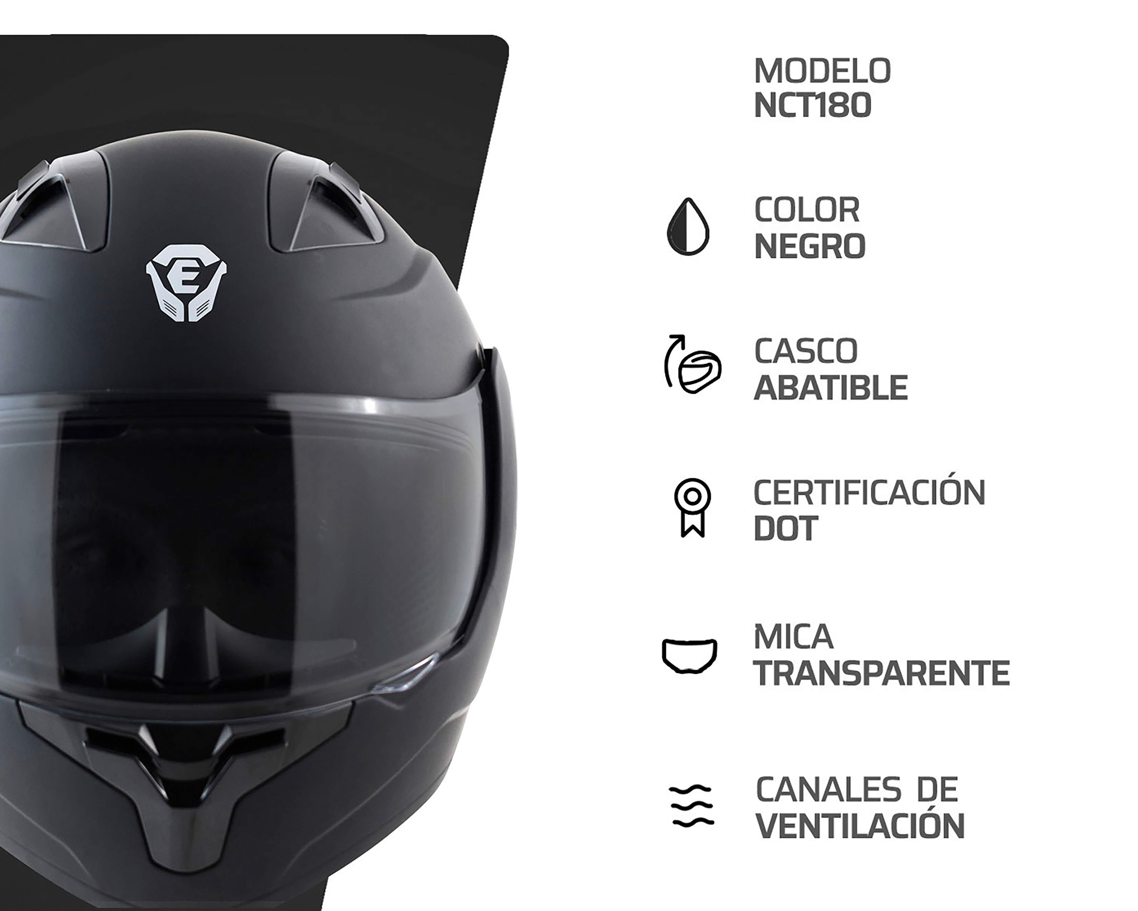 Foto 5 | Foto 5 | Casco para Motociclista Exoskeleton Extragrande Negro con Certificación DOT