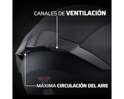 Foto 6 | Foto 6 | Casco para Motociclista Exoskeleton Extragrande Negro con Certificación DOT