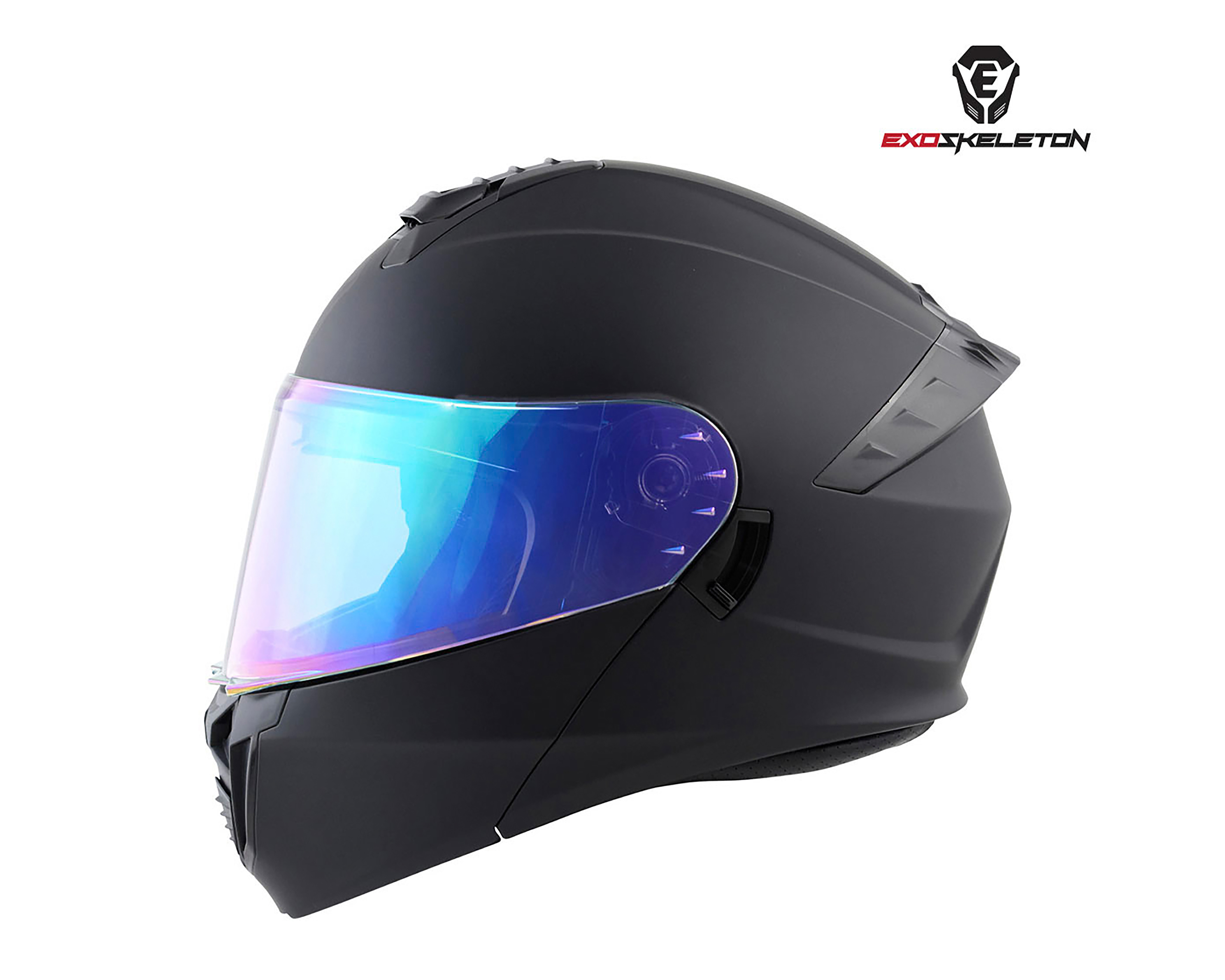 Foto 2 | Foto 2 | Casco para Motociclista Exoskeleton Grande Negro Ajustable