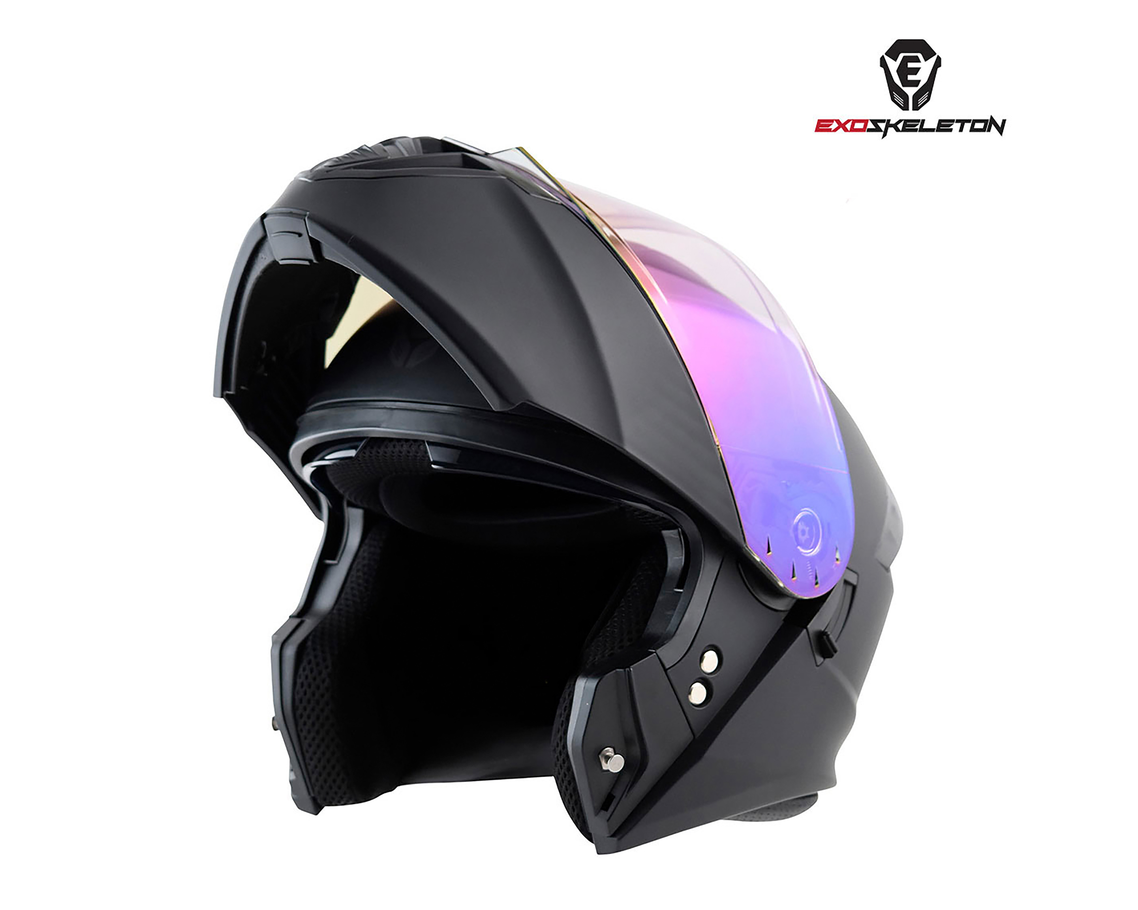 Foto 4 | Foto 4 | Casco para Motociclista Exoskeleton Grande Negro Ajustable