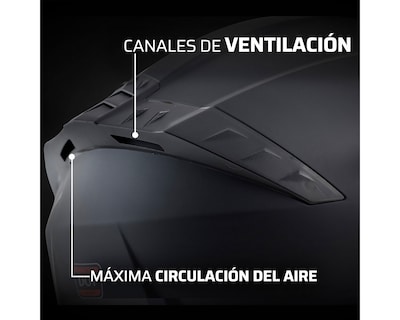 Foto 6 | Foto 6 | Casco para Motociclista Exoskeleton Grande Negro Ajustable