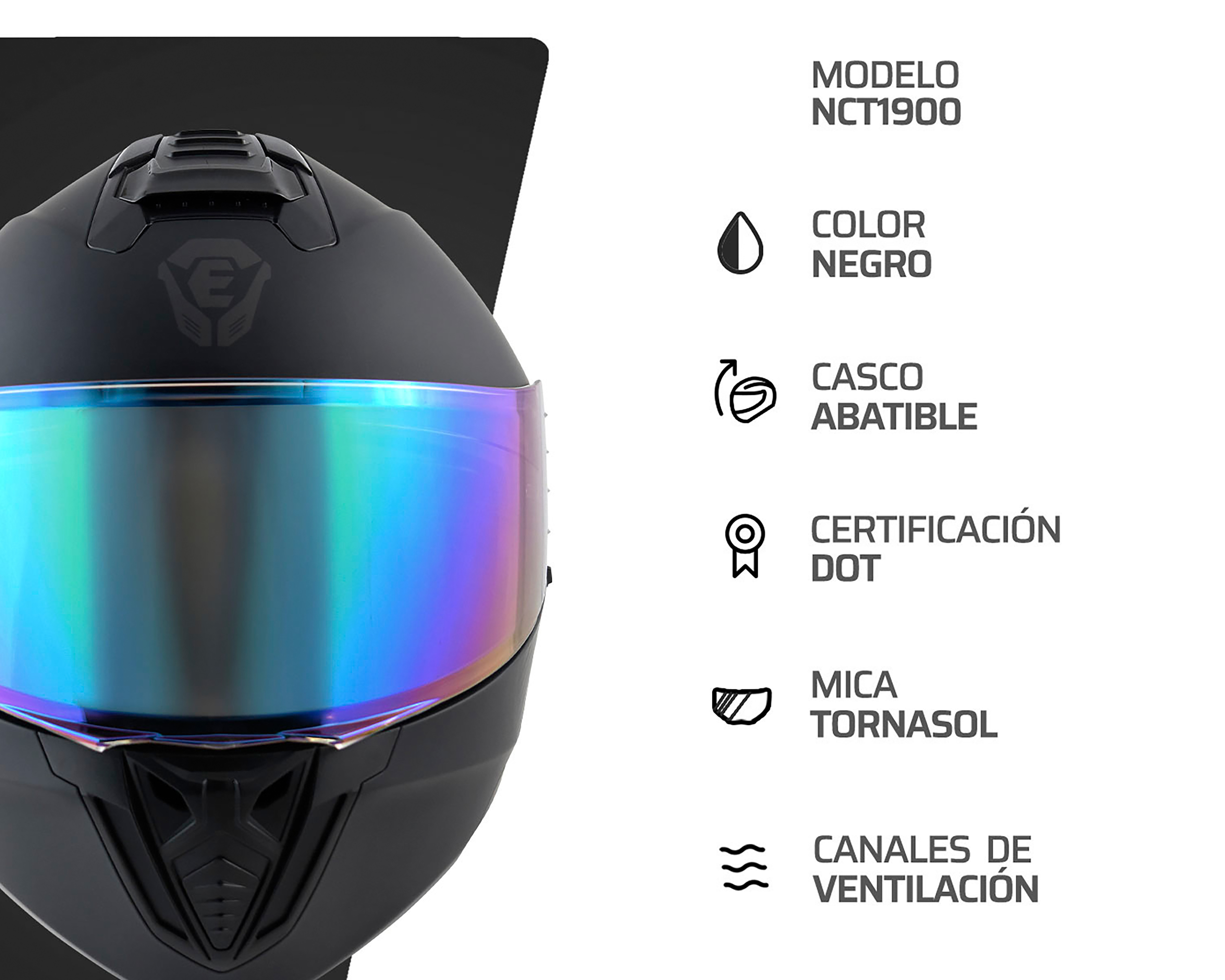 Foto 5 | Foto 5 | Casco para Motociclista Exoskeleton Extragrande Negro Ajustable