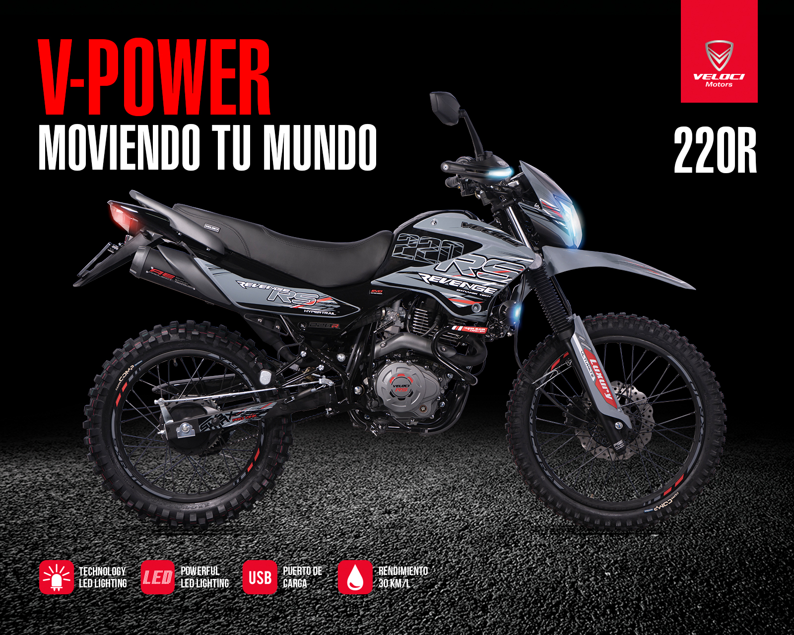 Foto 4 pulgar | Foto 3 | Motocicleta Veloci Revenge Dynamik 220 cc 2025