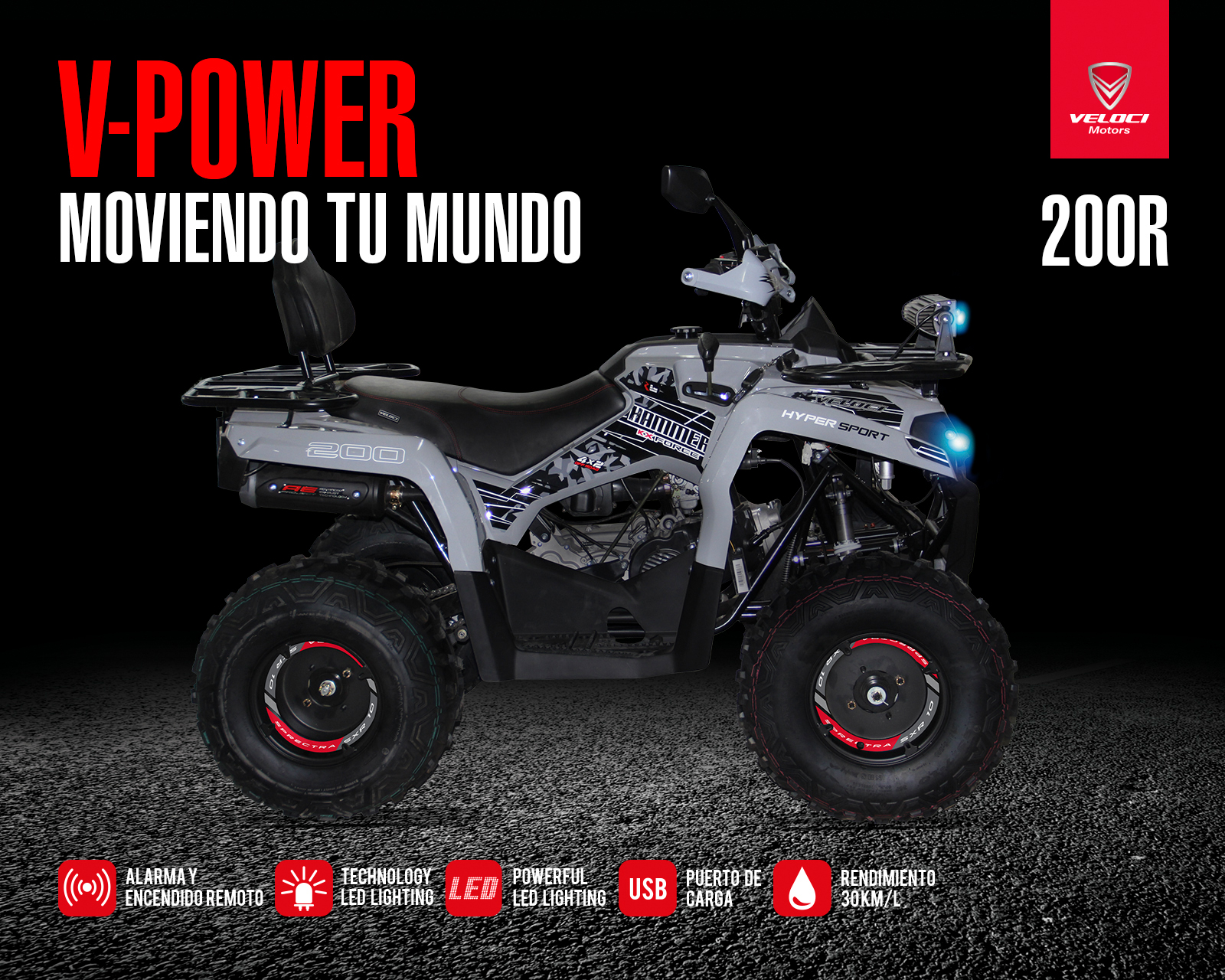 Foto 3 | Foto 3 | Cuatrimoto Veloci Hammer KX Force 200 cc 2025