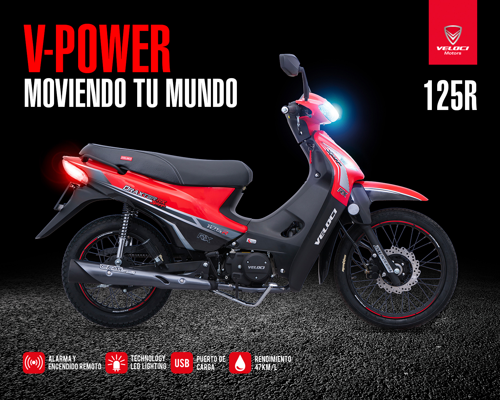 Foto 4 pulgar | Foto 3 | Motocicleta Veloci Draxter RX Sport 125 cc 2025