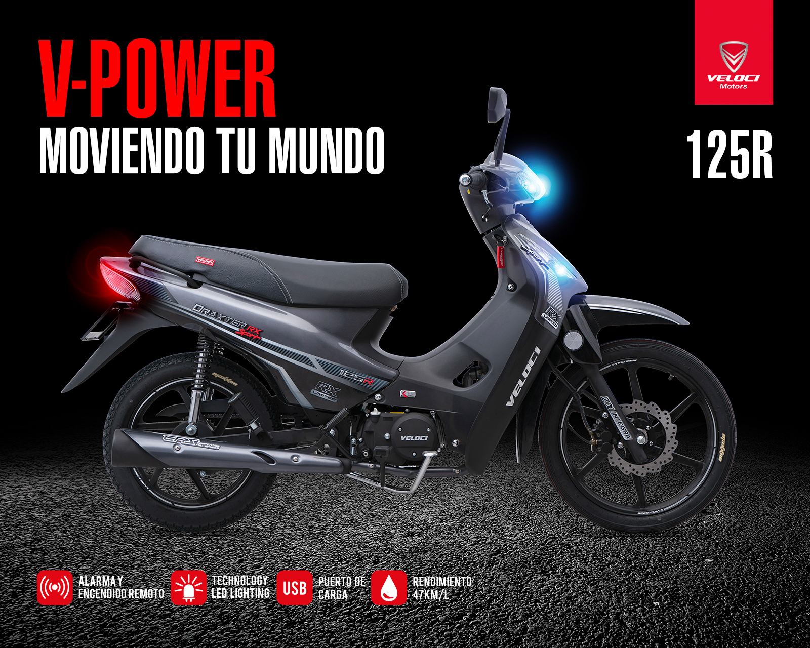 Foto 4 pulgar | Foto 3 | Motocicleta Veloci Draxter RX 125 cc 2025