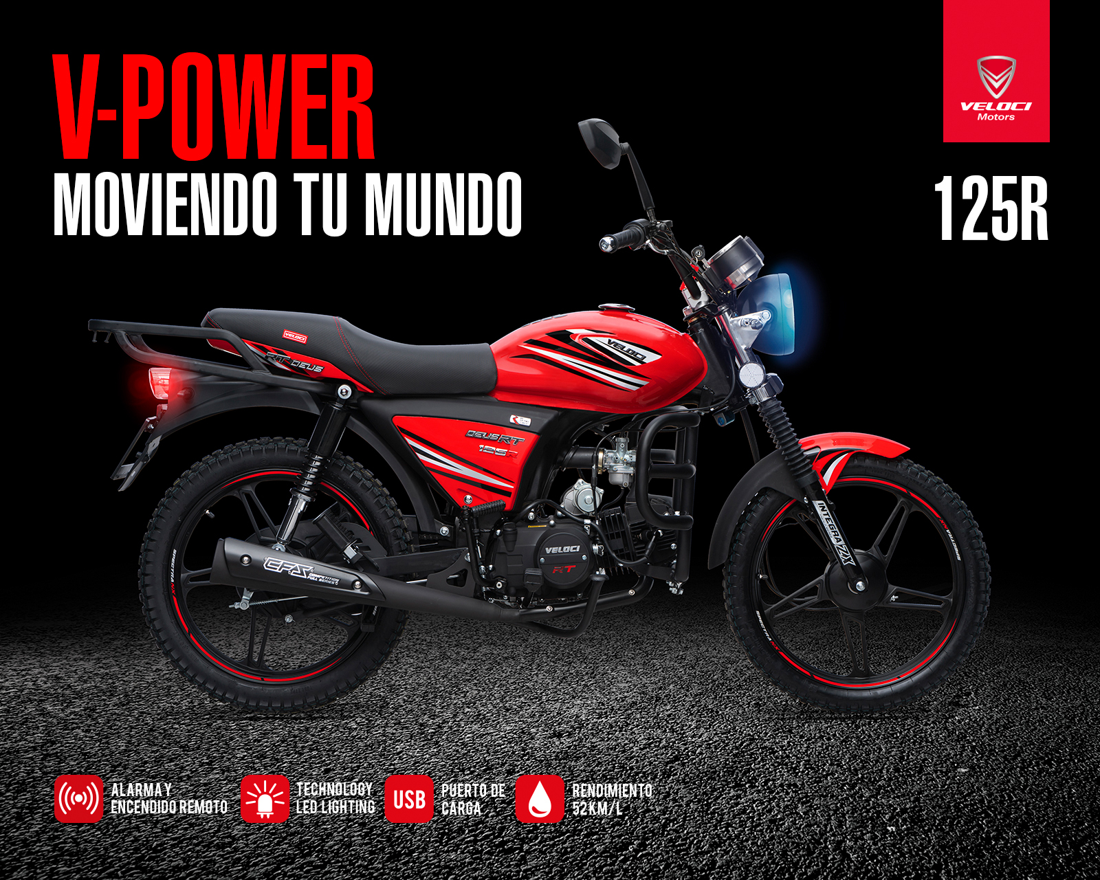 Foto 4 pulgar | Foto 3 | Motocicleta Veloci Deus RT 125 cc 2025