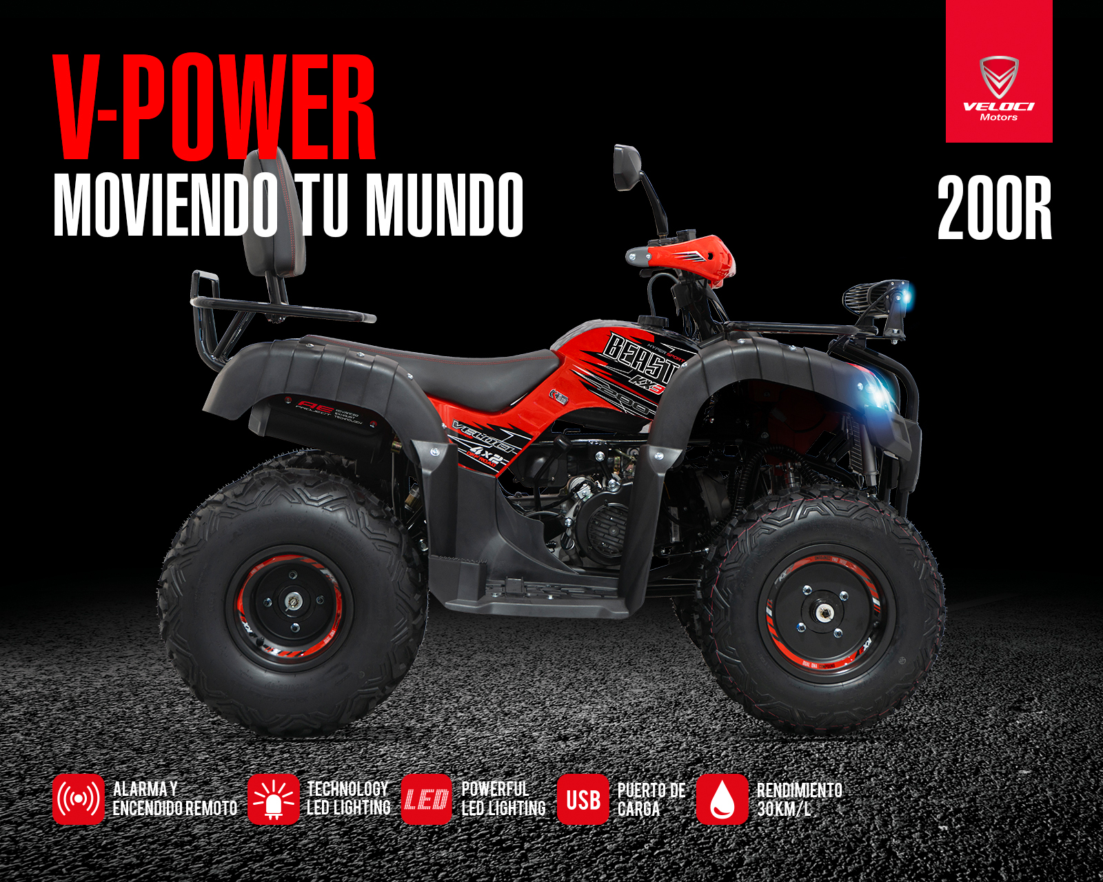 Foto 3 | Foto 3 | Cuatrimoto Veloci Beast Hyper Sport 200 cc 2025