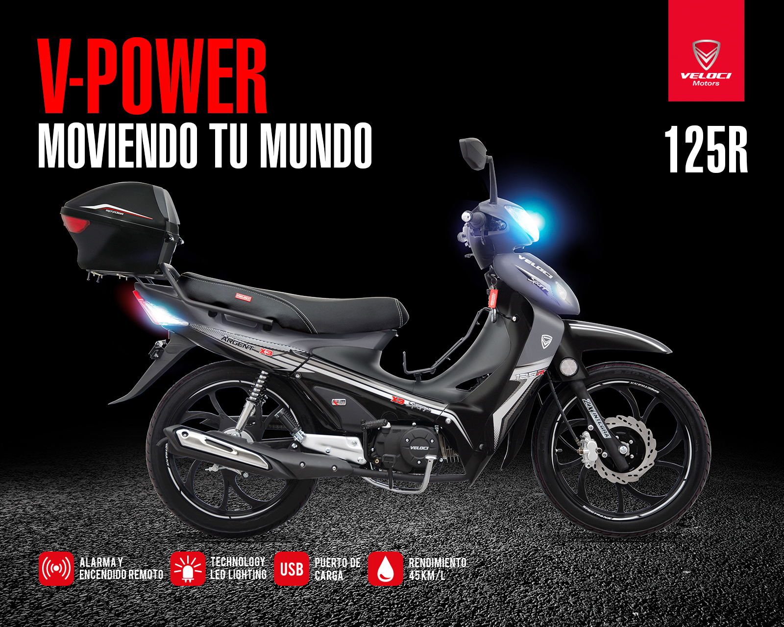 Foto 4 pulgar | Foto 3 | Motocicleta Veloci Argent X3 125 cc 2025