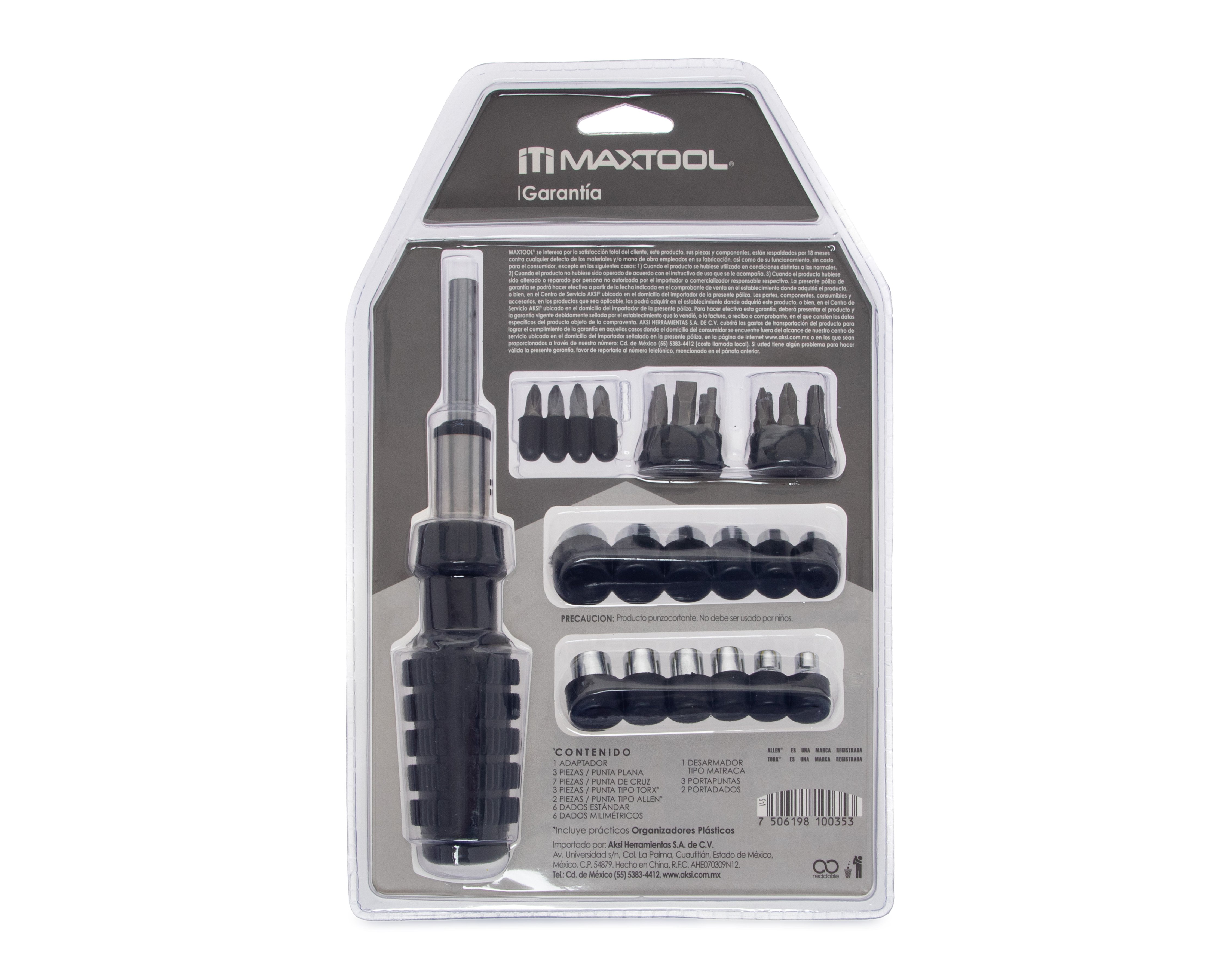 Foto 3 pulgar | Foto 2 | Desarmador Maxtool con Puntas y Dados