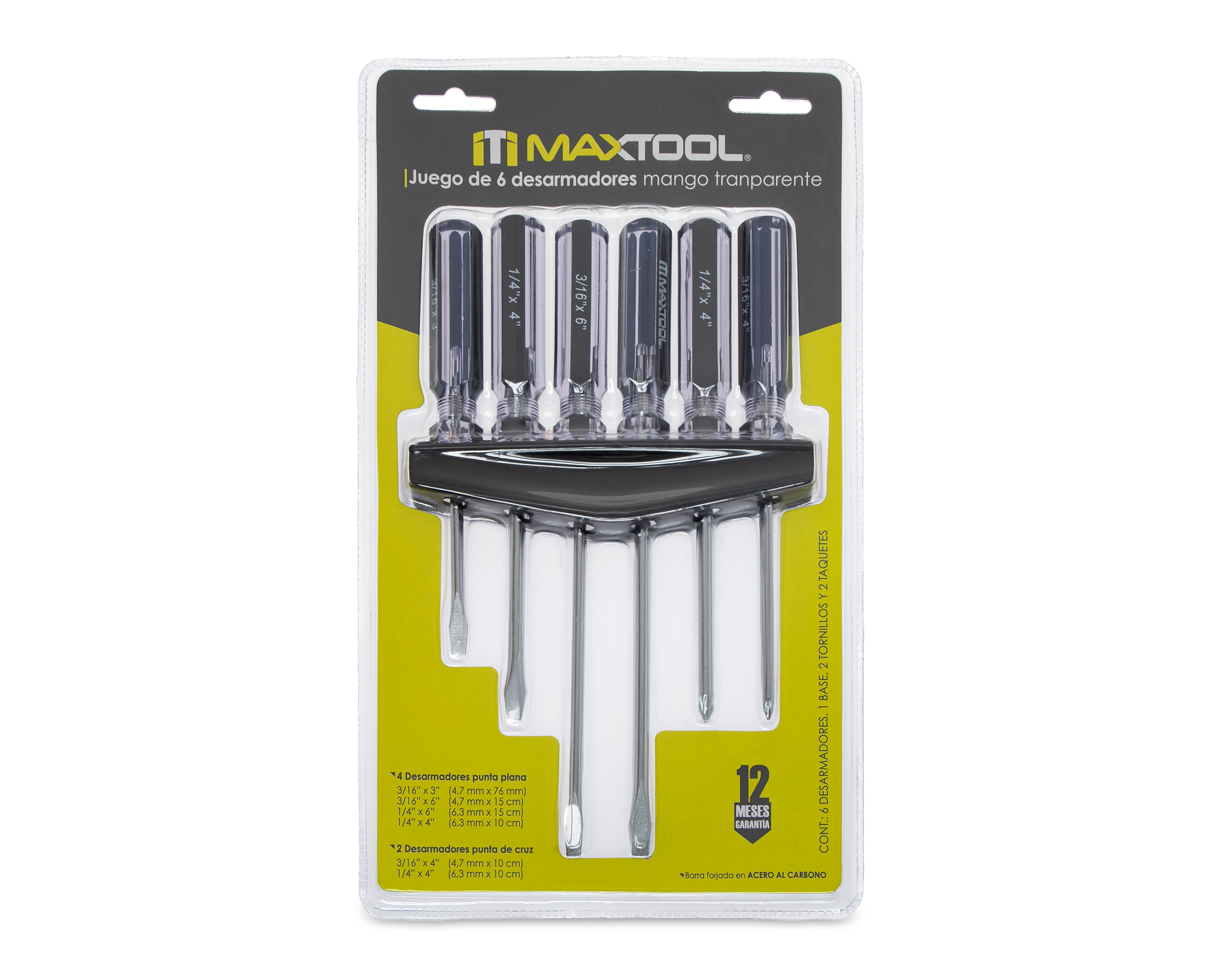 Foto 2 pulgar | Foto 1 | Desarmador Maxtool 6 Piezas con Base