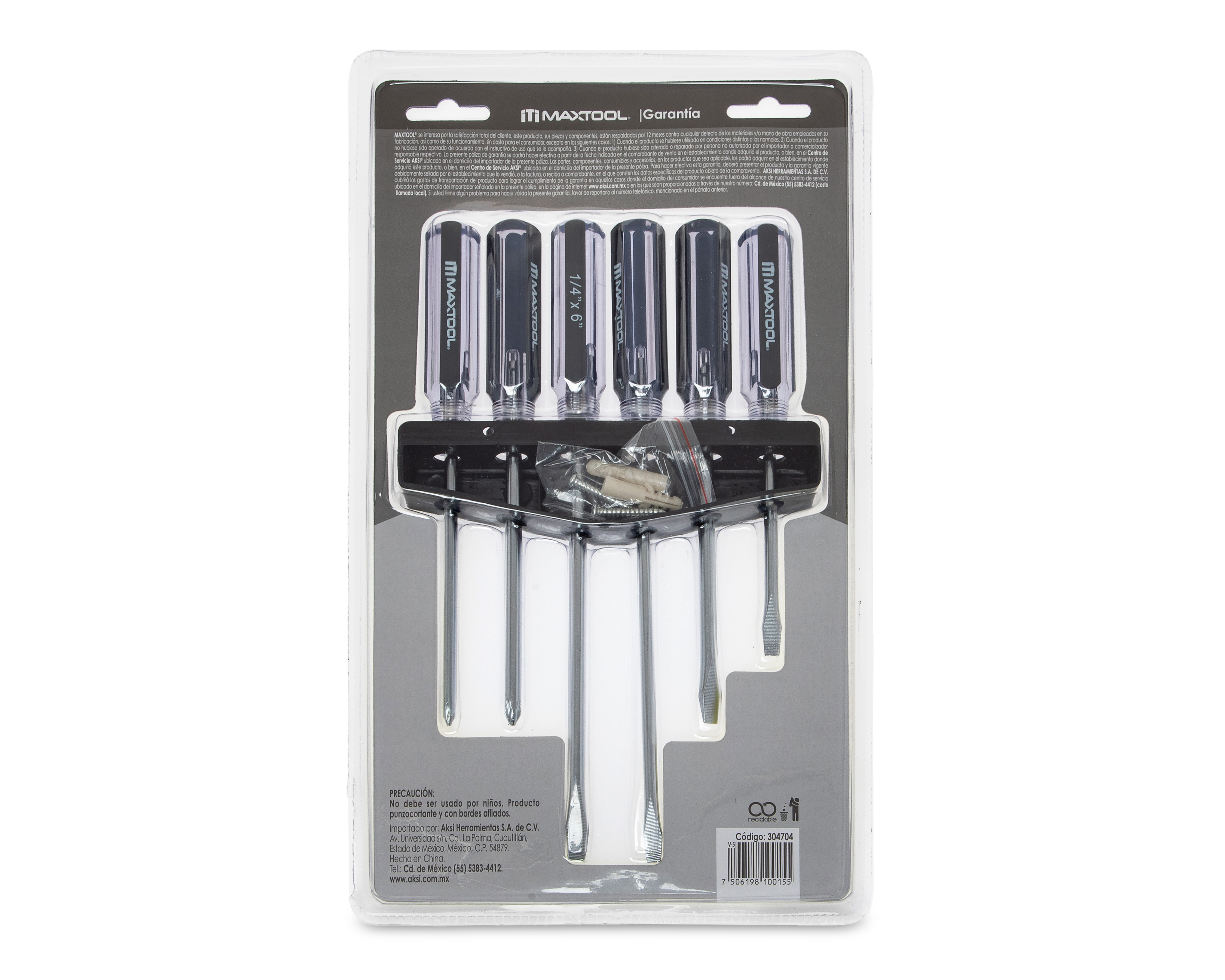 Foto 3 pulgar | Foto 2 | Desarmador Maxtool 6 Piezas con Base
