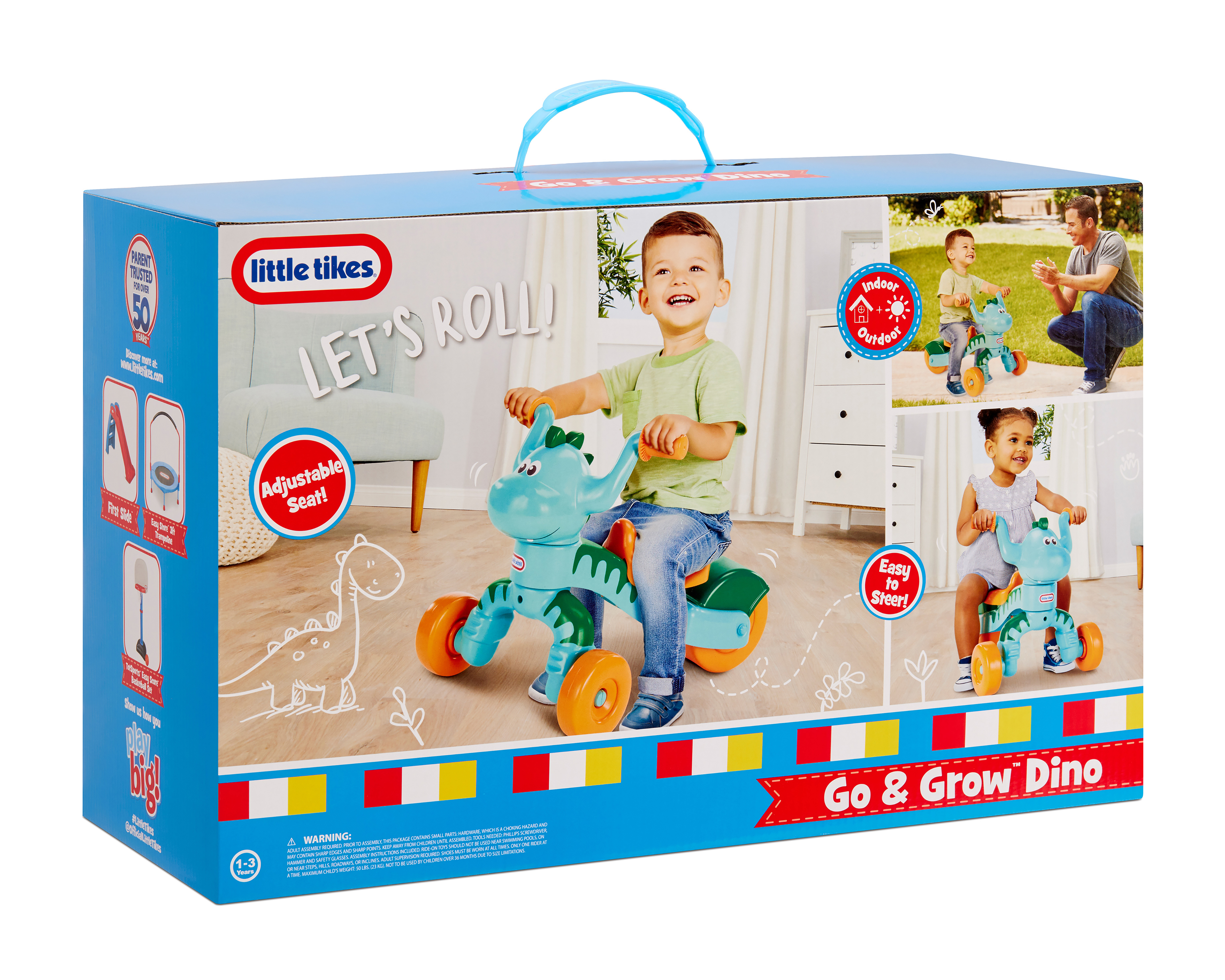Foto 3 pulgar | Foto 2 | Triciclo Little Tikes Go & Grow Dino Azul