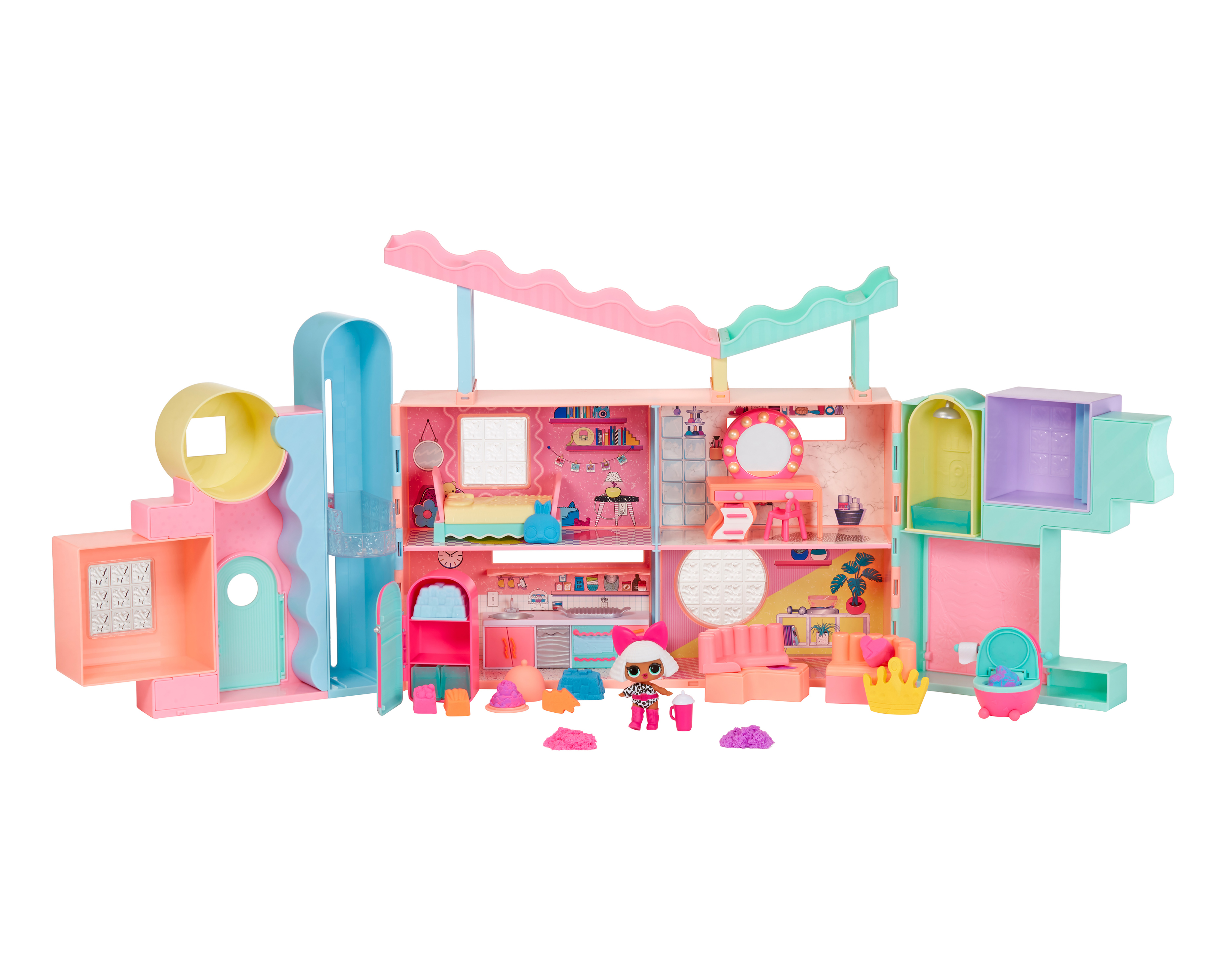 Foto 3 pulgar | Foto 2 | Casa de Muñecas LOL Surprise! Squish Sand Magic House Multicolor