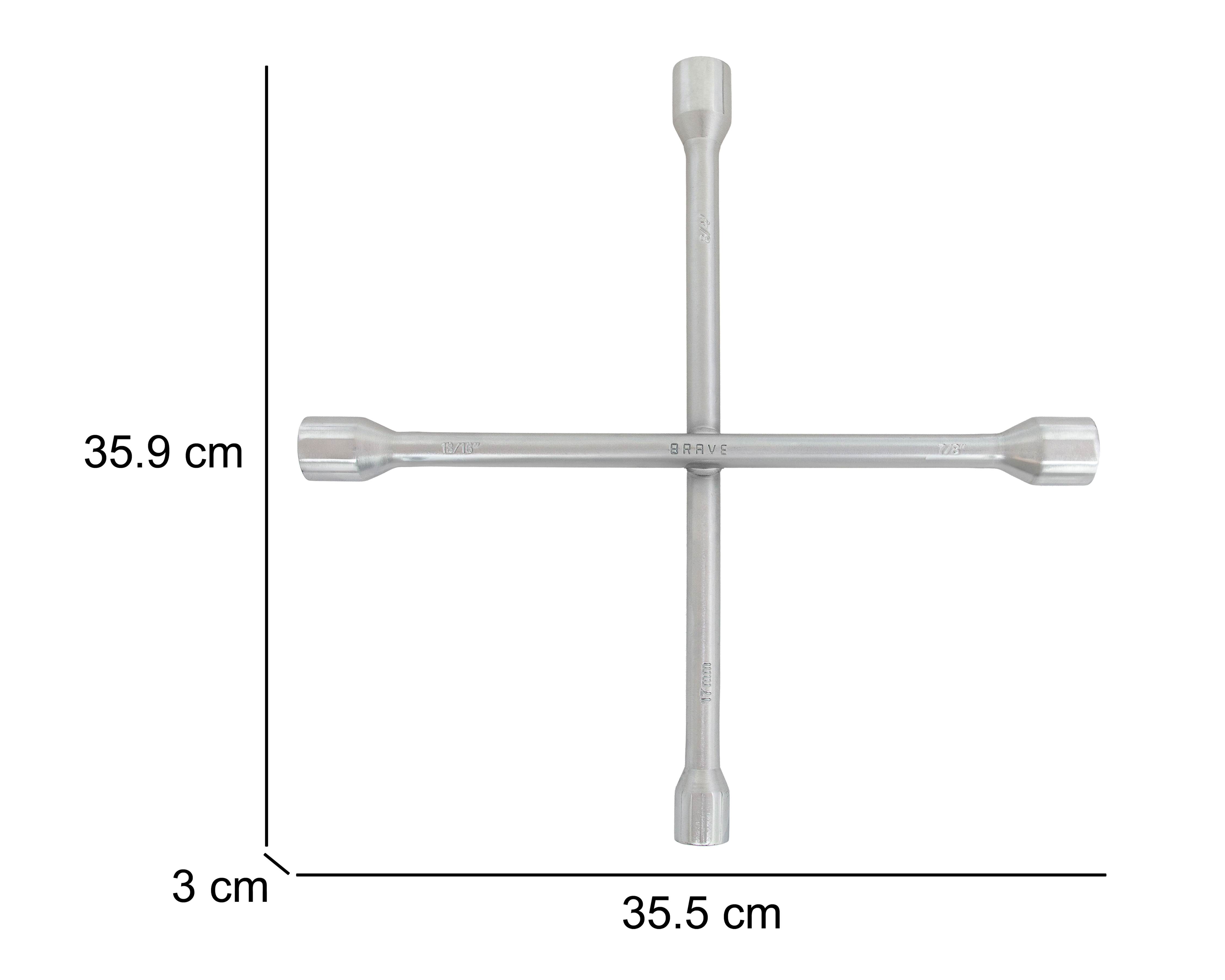 Foto 5 pulgar | Foto 4 | Llave de Cruz Brave Power Tools BV-CRUCETA de Acero Galvanizado