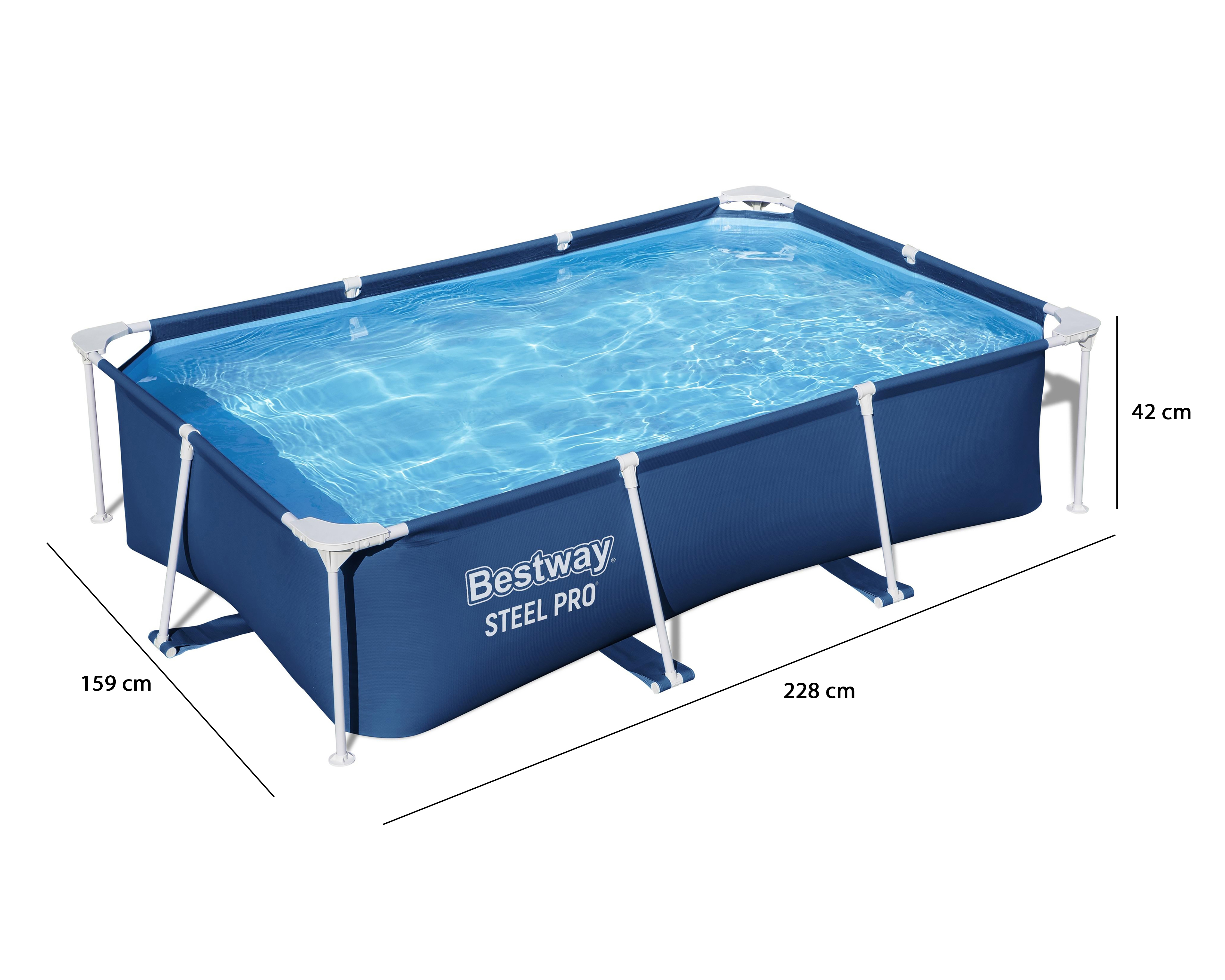 Foto 6 | Foto 6 | Alberca Rígida Rectangular Bestway 1500 L 228 x 159 x 42 cm