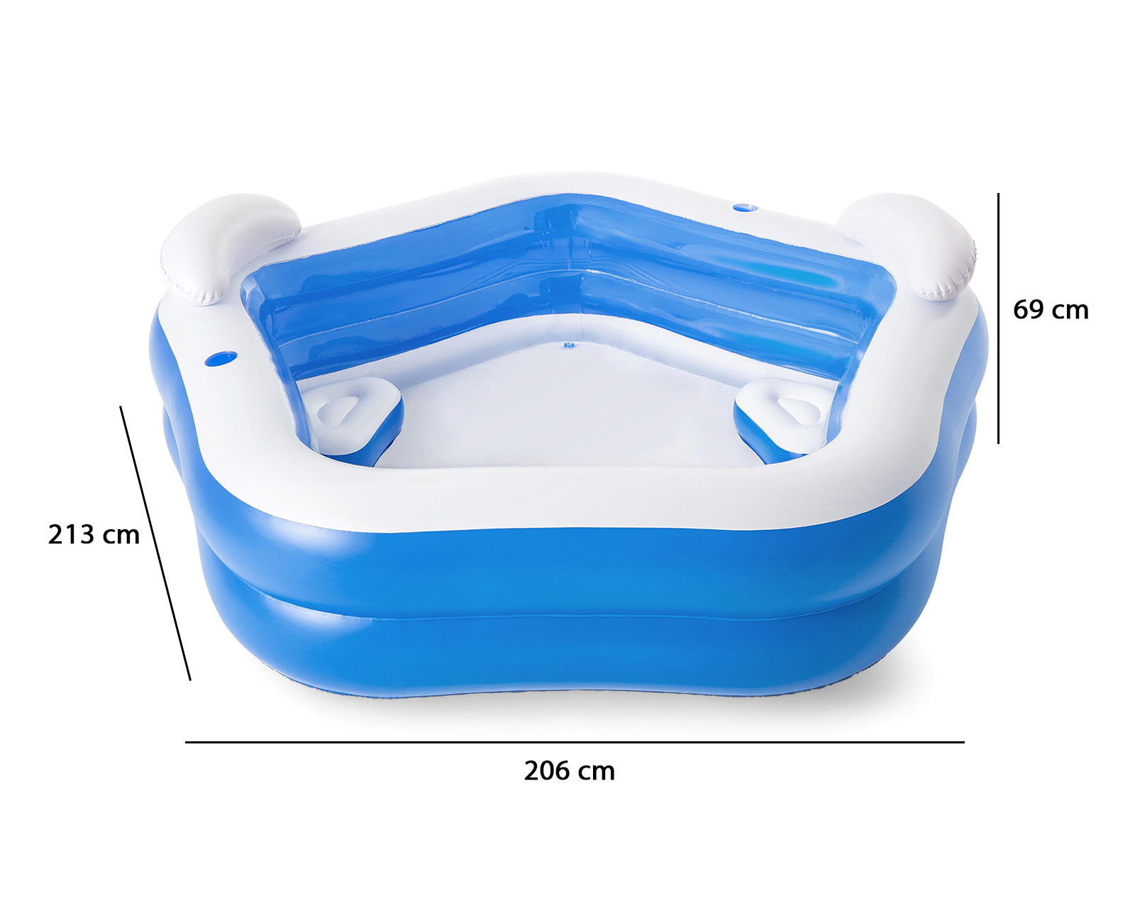 Foto 6 pulgar | Foto 5 | Alberca Inflable Pentagonal Bestway 575 L 2.13 x 69 x 2.06 cm