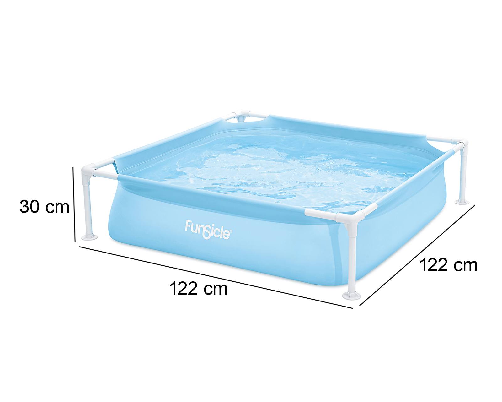 Foto 4 | Foto 4 | Alberca Infantil Rígida Cuadrada Funsicle 405 l 122 x 122 x 30 cm