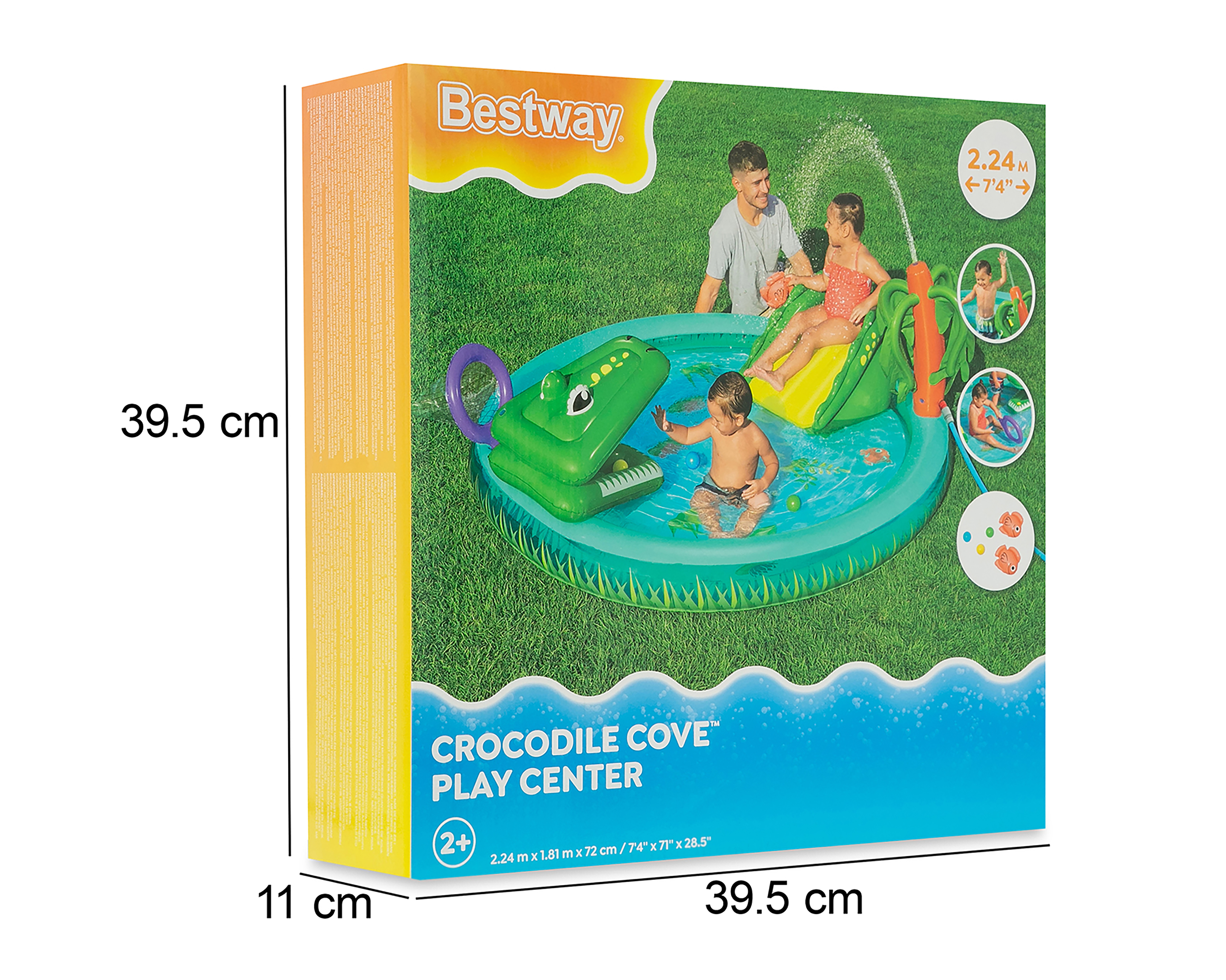 Foto 7 pulgar | Foto 6 | Alberca Infantil Inflable Ovalada Bestway 210 Litros 224 x 181 x 72 cm